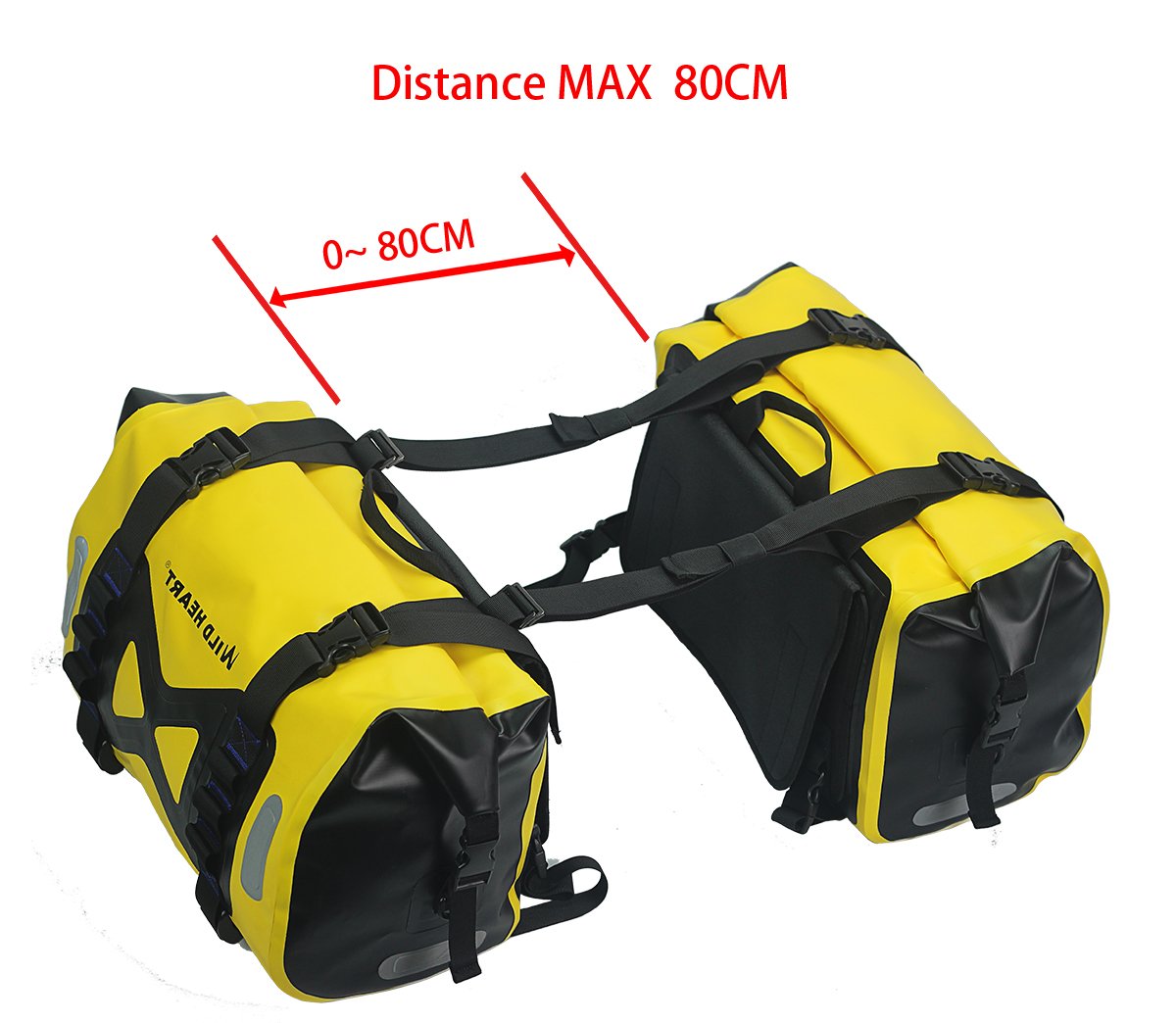 Waterproof Motorcycle Saddlebag 50L - Durable Tank Bag & Side Bag for Adventure Riding, Commuting & Travel - WILD HEART
