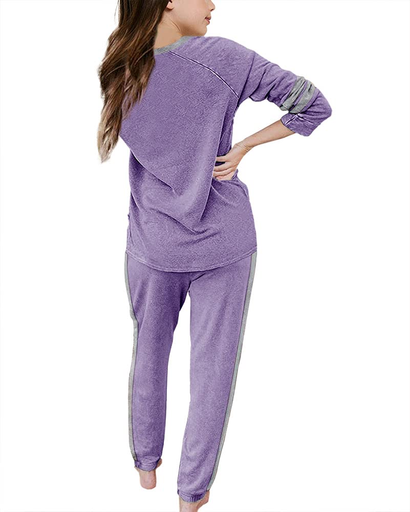 Imily Bela Girls' 2-Piece Sweatsuit Set - Soft Lounge Wear & Athletic Outfit with Hooded Sweatshirt & Jogger Pants for Teens - Perfect for School, Yoga, Gym & Casual Wear