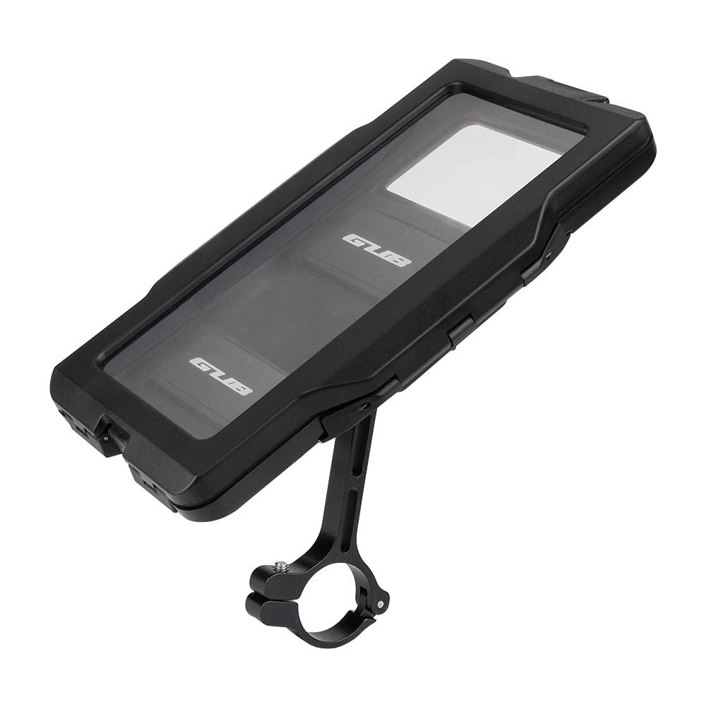 GUB Plus 16 Waterproof Bike Phone Mount - Full Sealed Touchscreen Phone Case Holder for Cycling, Motorcycle, GPS Navigation - Black (Ideal for Outdoor Sports, Commuting & Adventure Rides)