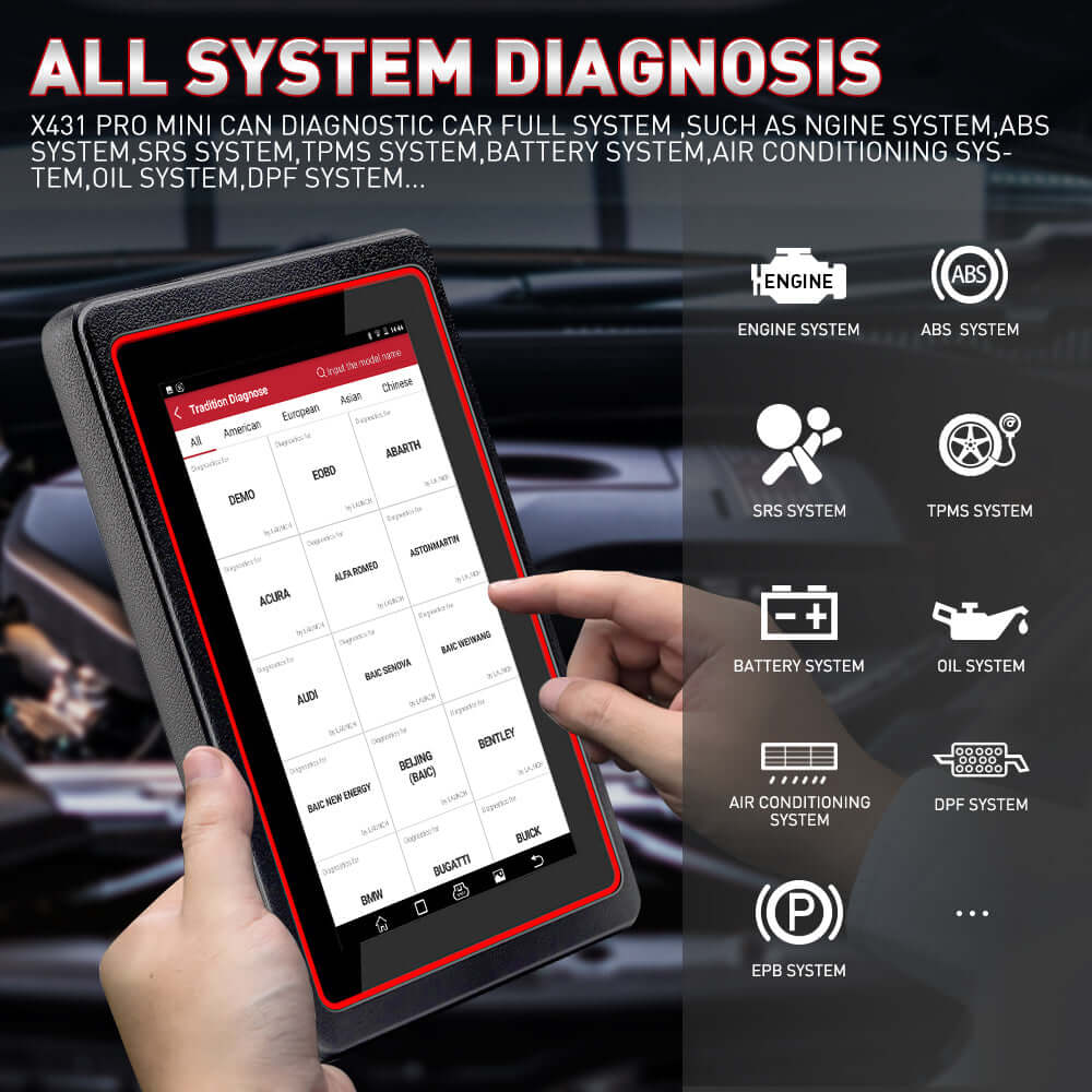 LAUNCH X431 Pro Mini V3.0 OBD2 Scanner - Advanced ECU Coding & Bidirectional Scan Tool for Car Diagnostics - Perfect for Mechanics & DIY Auto Repair