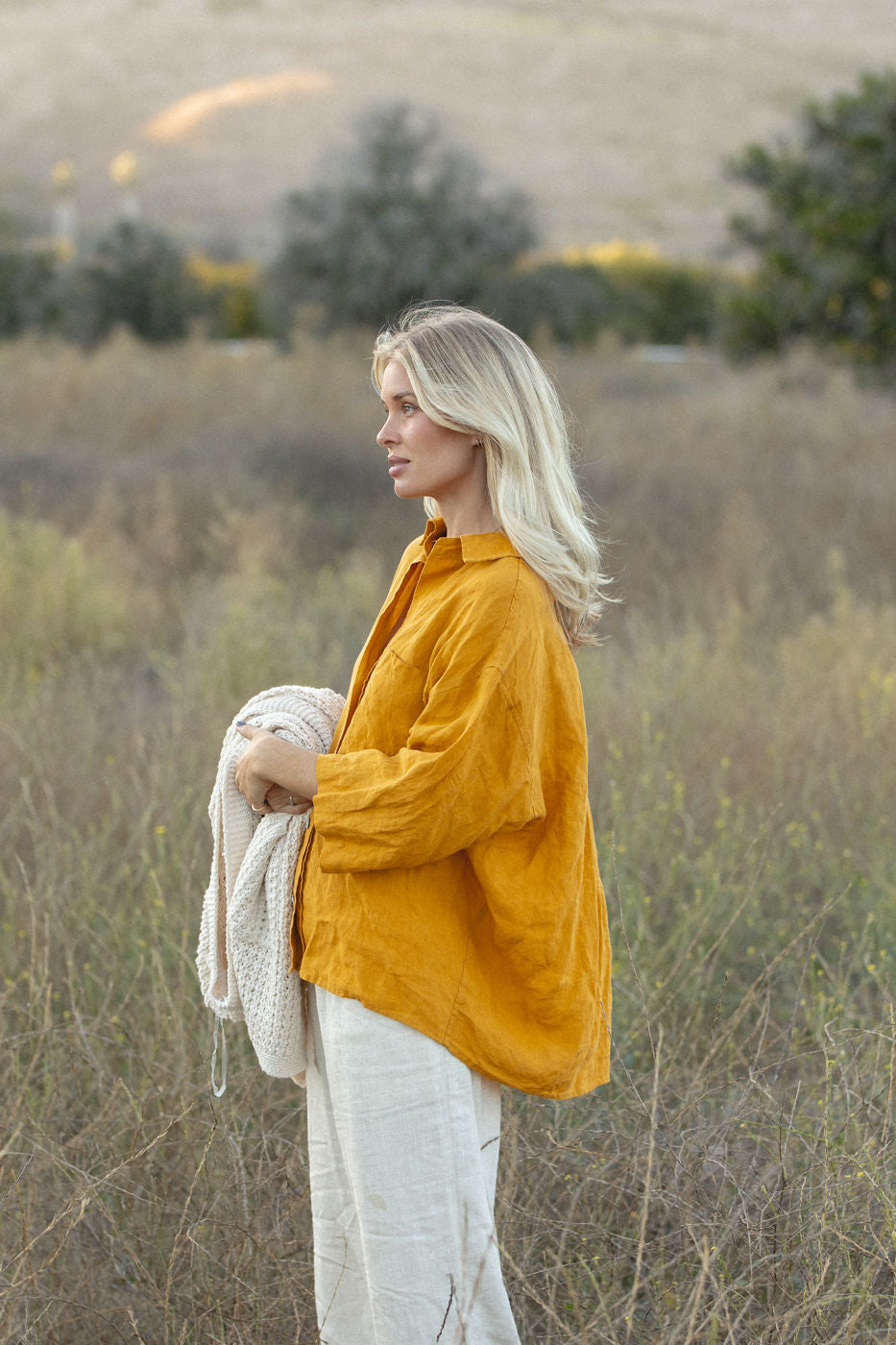 Sea Breeze Washed Linen Top for Women - Soft & Breathable Summer Blouse - Perfect for Beach Vacations, Casual Outings & Boho Style
