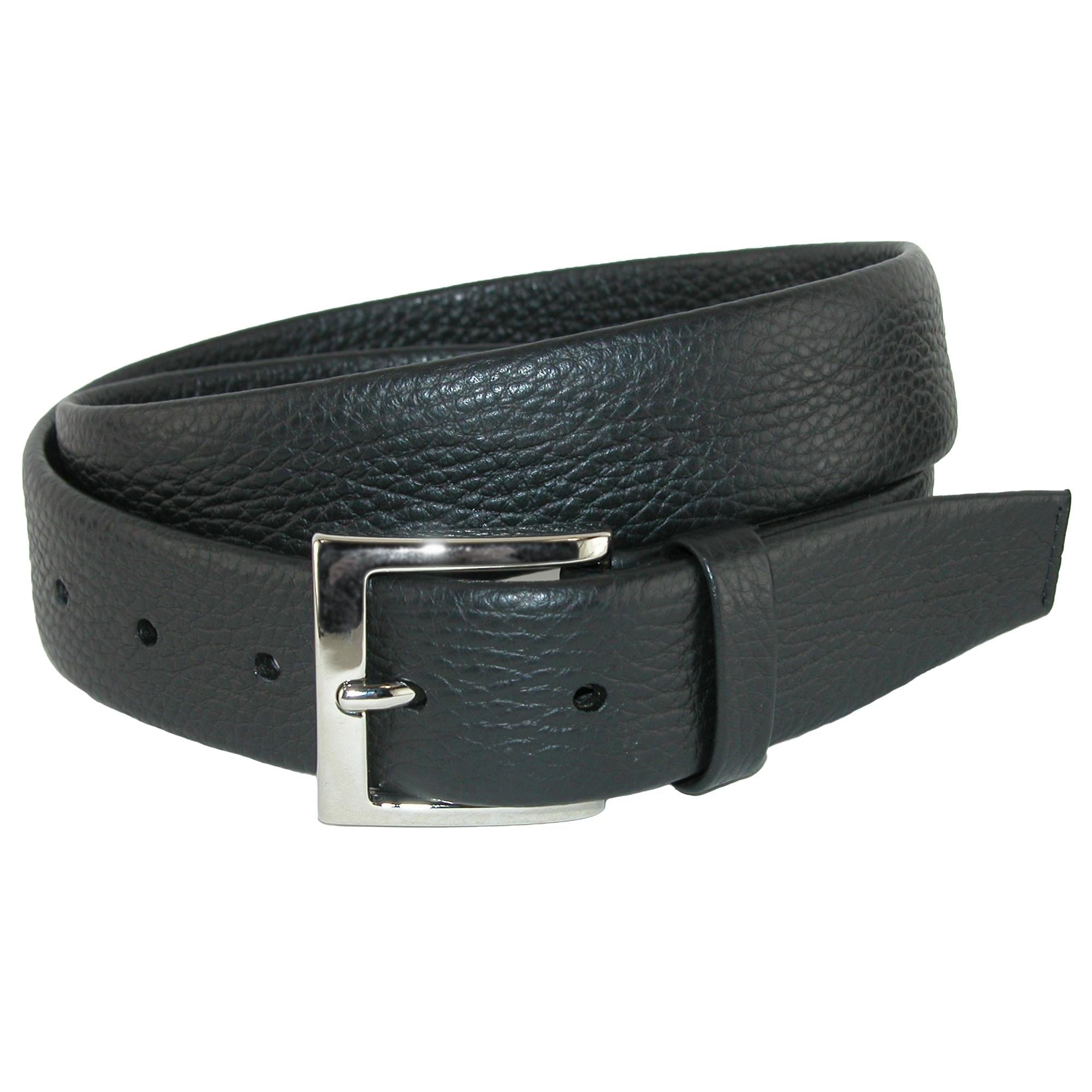CrookhornDavis Men's Parma Buttercalf Grain Tubular Leather Dress Belt - Premium Formal & Business Attire Accessory for Office, Wedding & Special Occasions