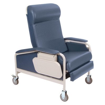 3-Position Extra Large Convalescent Recliner Chair - Moss Green (Model TB133) for Elderly Care, Post-Surgery Recovery & Home Relaxation