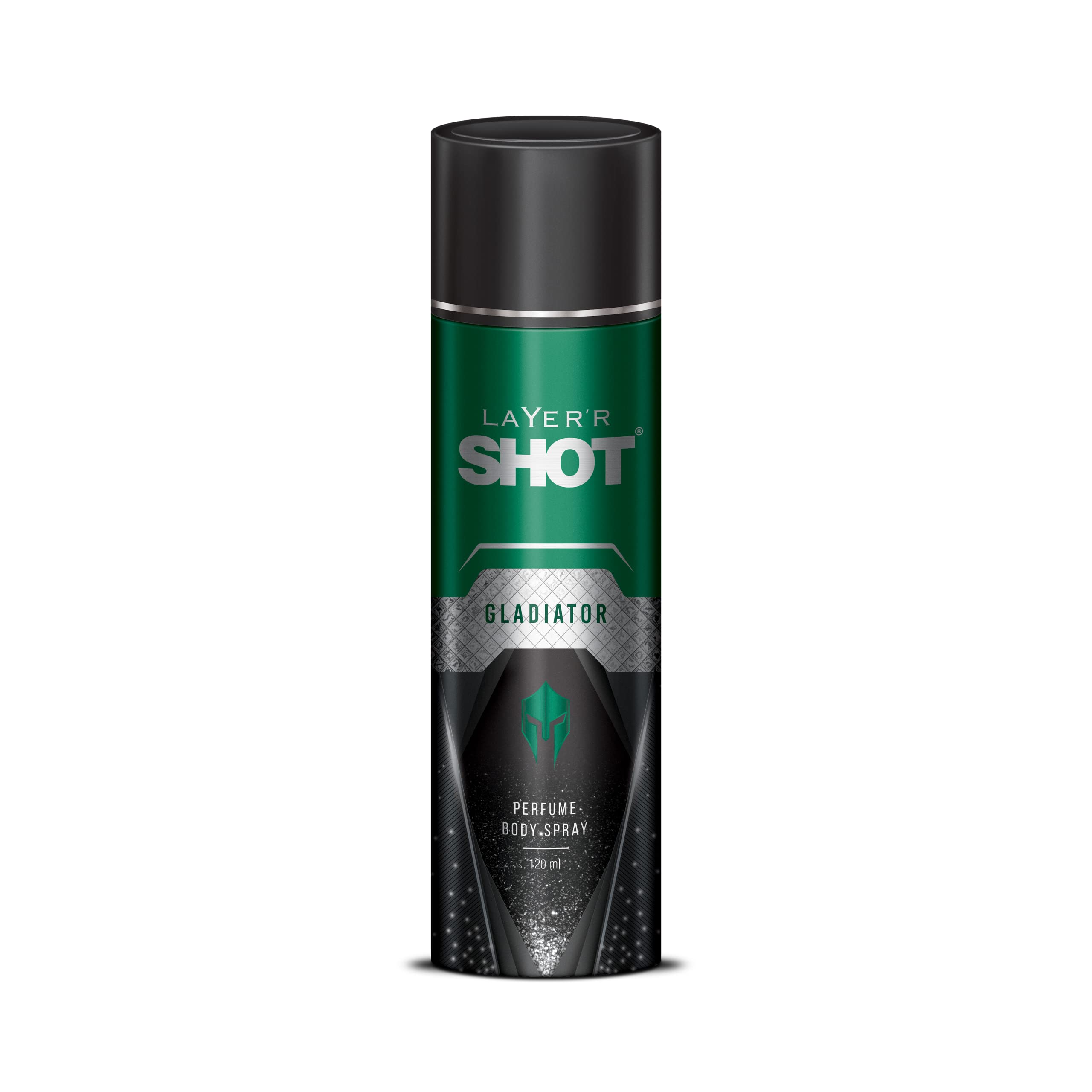 Layer'r Shot Gladiator Men's Body Spray - 120ml | Long Lasting Premium Smokey Leather Cologne for Men | Aerosol Perfume Spray | Perfect for Work, Date & Gym | Ideal Gift for Him | Fresh Fragrance for Daily Use