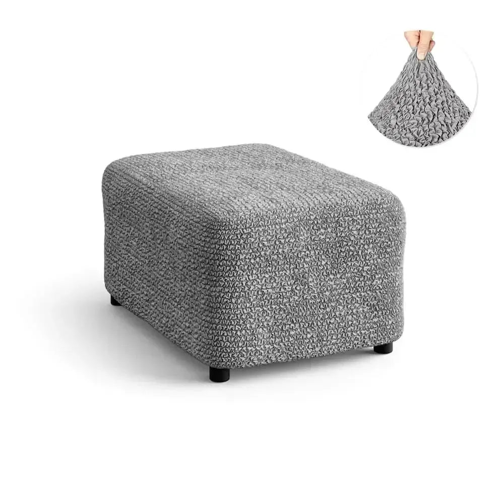 Microfiber Ottoman Slipcover Medium Size - Stretchable Furniture Cover for Living Room, Bedroom & Office - Easy to Clean & Durable Home Decor
