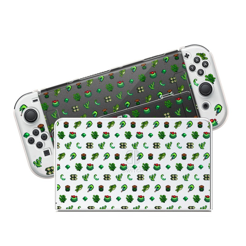 Premium Green Stardew Valley Themed Carrying Case for Nintendo Switch & OLED - Protective Travel Pouch for Gaming On-The-Go, School, or Commuting