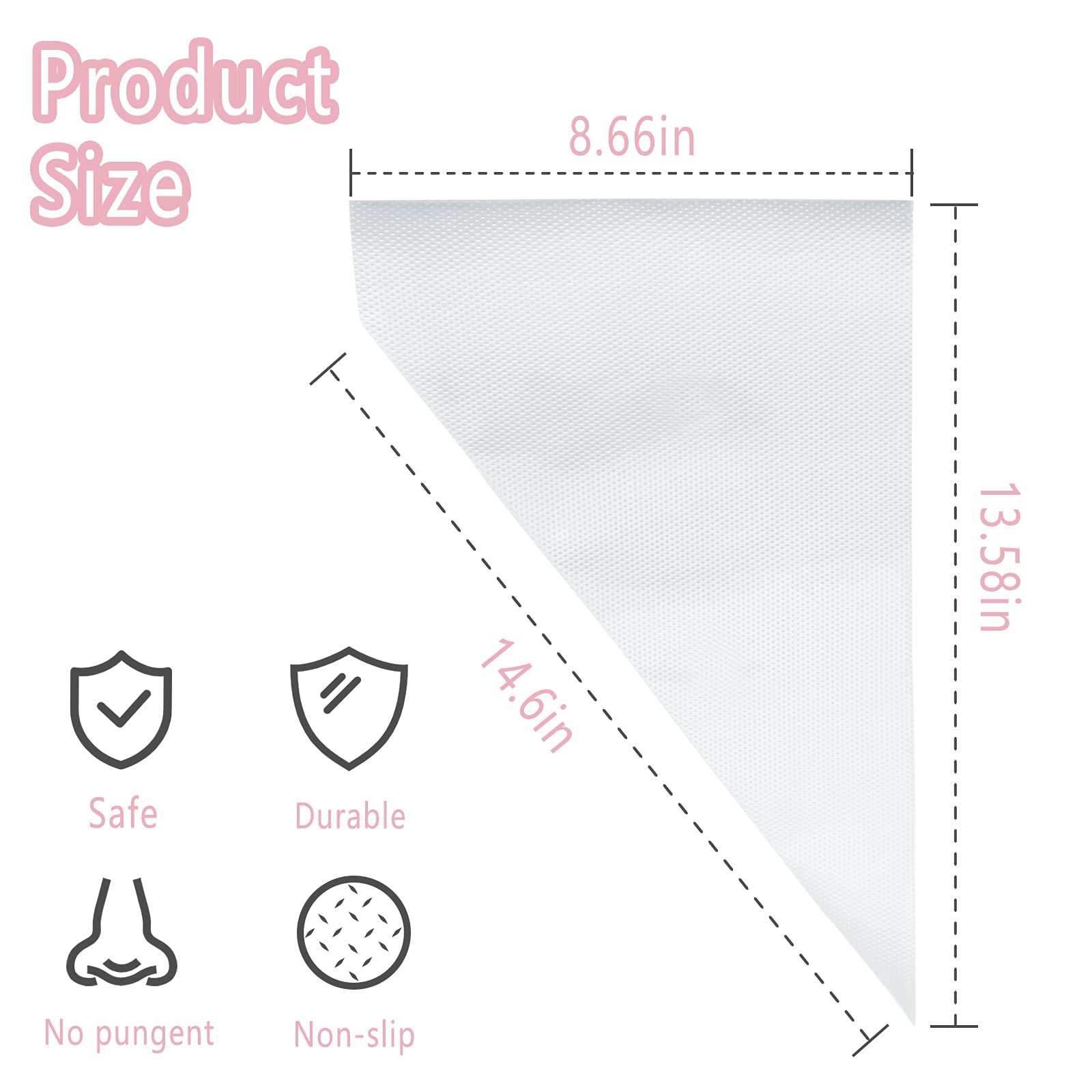 Disposable Piping Bags 14 Inch - 100 Pack Thickened Anti-Burst Pastry Bags for Cake Decorating, Cookie Frosting & Cream Icing | Non-Slip Design for Easy Baking & Dessert Making