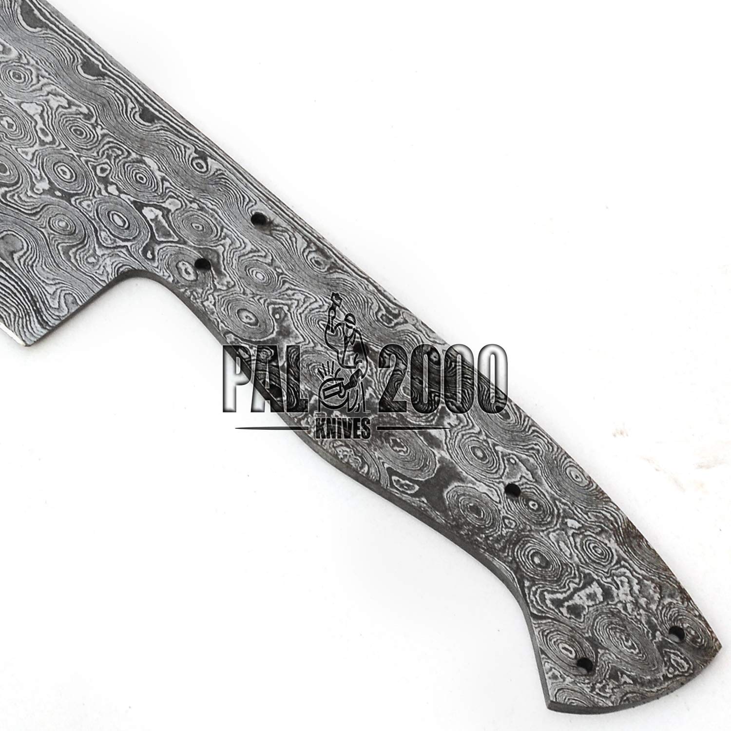 Custom Handmade Damascus Steel Nakiri Knife Blank - 11.4 Inch Chef Knife Blade for Kitchen, Cooking & Meat Cutting - PAL 2000 Series High-Quality Knife Making Supply (Model 9826) - Perfect for Professional Chefs, Home Cooks & DIY Knife Projects
