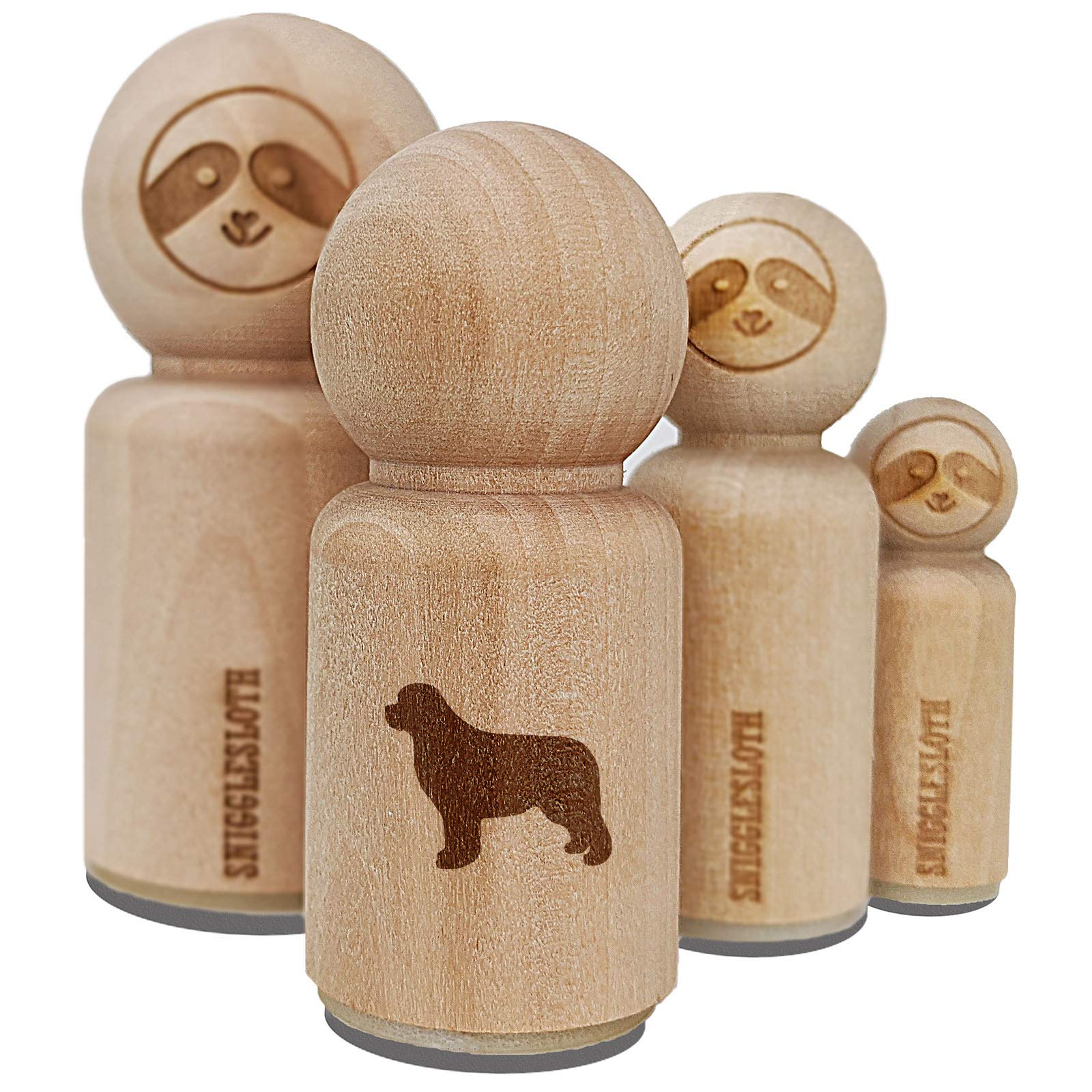 Newfoundland Dog Solid Rubber Stamp for DIY Crafts, Scrapbooking & Planners - 3/4 Inch Small Stamp - Perfect for Handmade Cards, Journals & Gift Wrapping