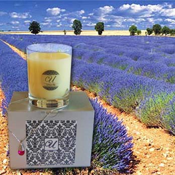 Lavender Fields Scented Candle - 8 oz Glass Jar with Hidden Jewelry Inside (Value $10-$10,000) | Ring Size 6 | Premium Home Fragrance for Relaxation, Meditation & Romantic Ambiance