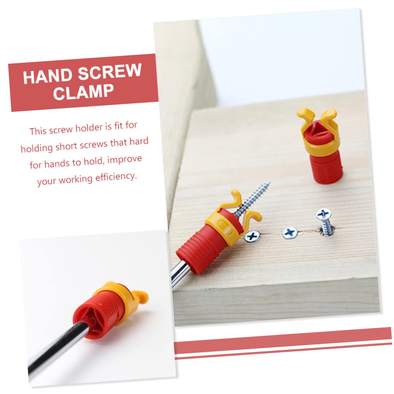 DOITOOL 10-Piece Screw Holder Set - Small Screw Clamps, Hand Screw Clamps for Woodworking, Universal ABS Screw Fixing Holders & Table Clamps - Perfect for Workbench, DIY Projects, and Home Repair