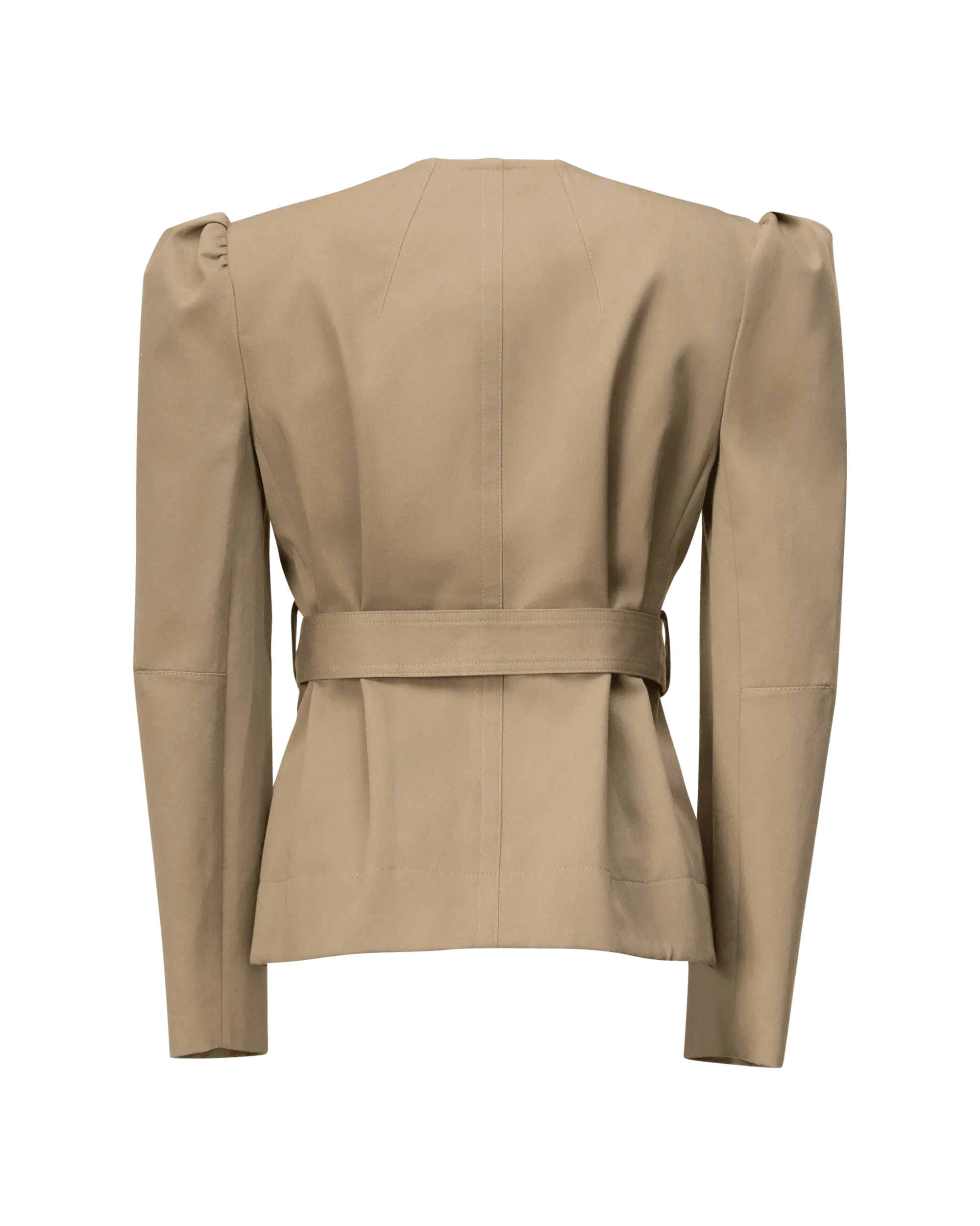 Stylish Belted Gabardine Cropped Jacket for Women - Trendy Slim Fit Blazer with Adjustable Waist - Perfect for Office, Business Casual & Spring Outfits