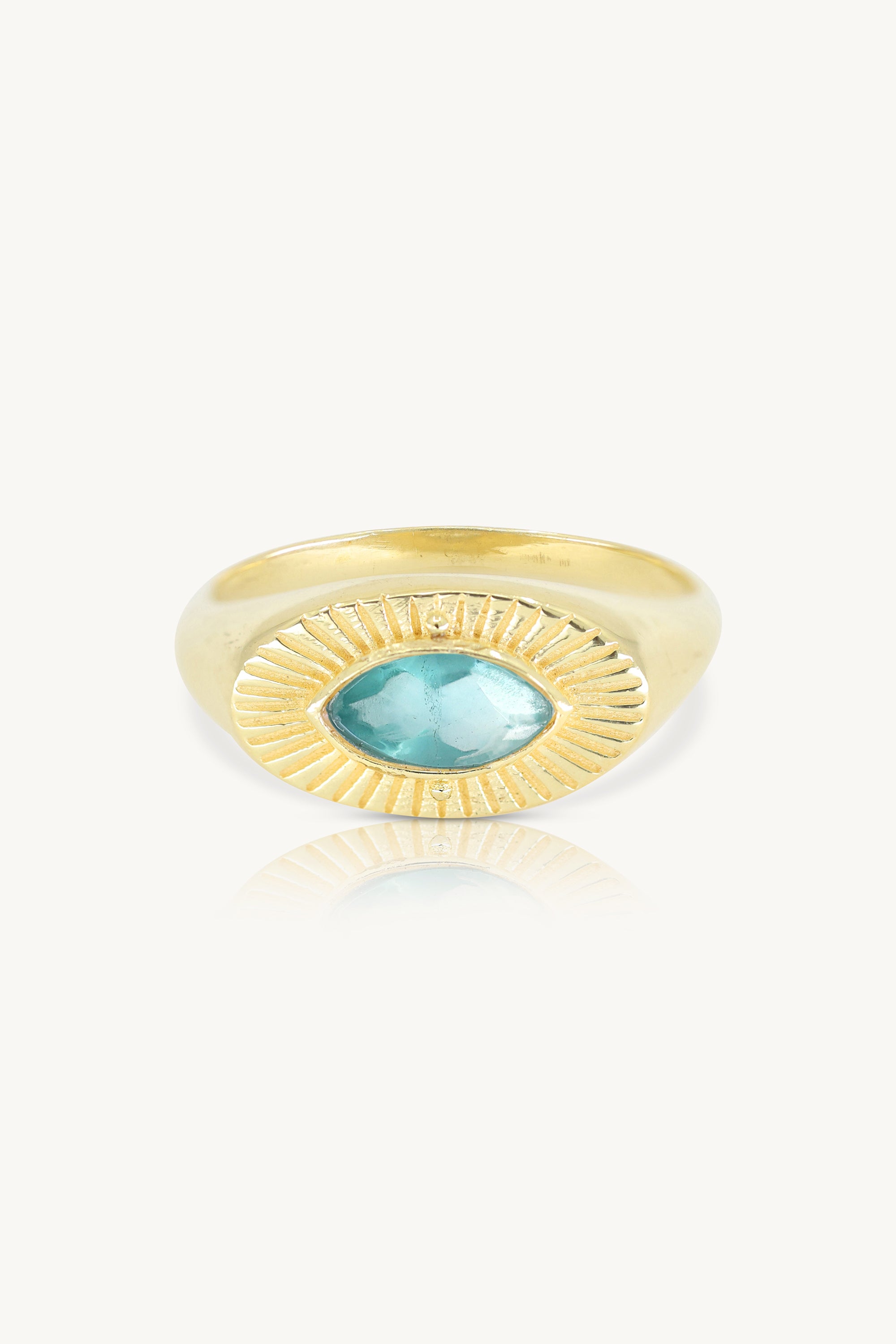 Radiance Apatite Gold Ring - Genuine Blue Apatite Gemstone in 14K Gold for Women | Perfect for Everyday Wear, Gift Giving & Special Occasions