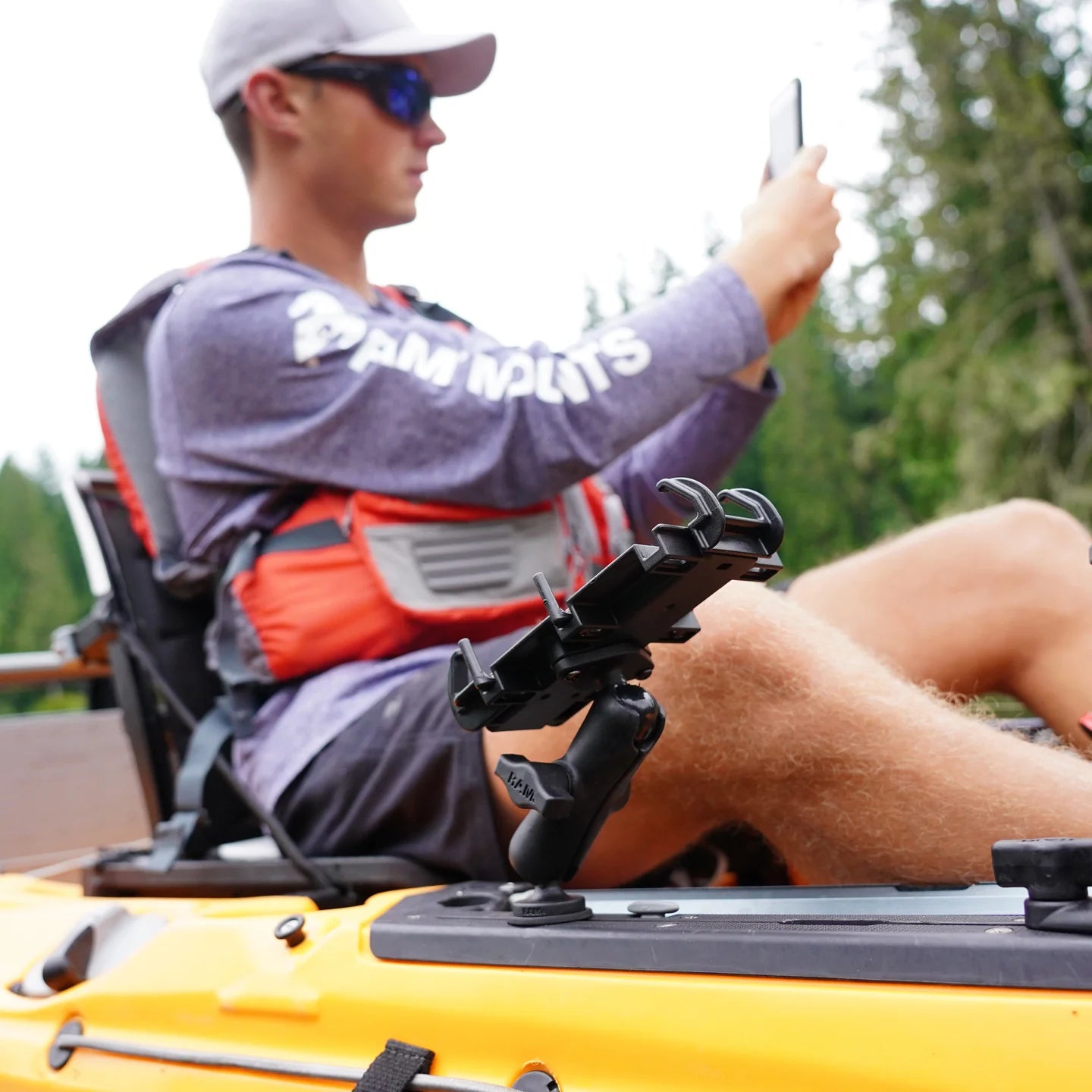 RAM Double Socket Arm for 1 Ball Mount (RAP-B-201U) - Heavy Duty Vehicle Mount for GPS, Phone & Tablet - Perfect for Trucks, RVs & Boats