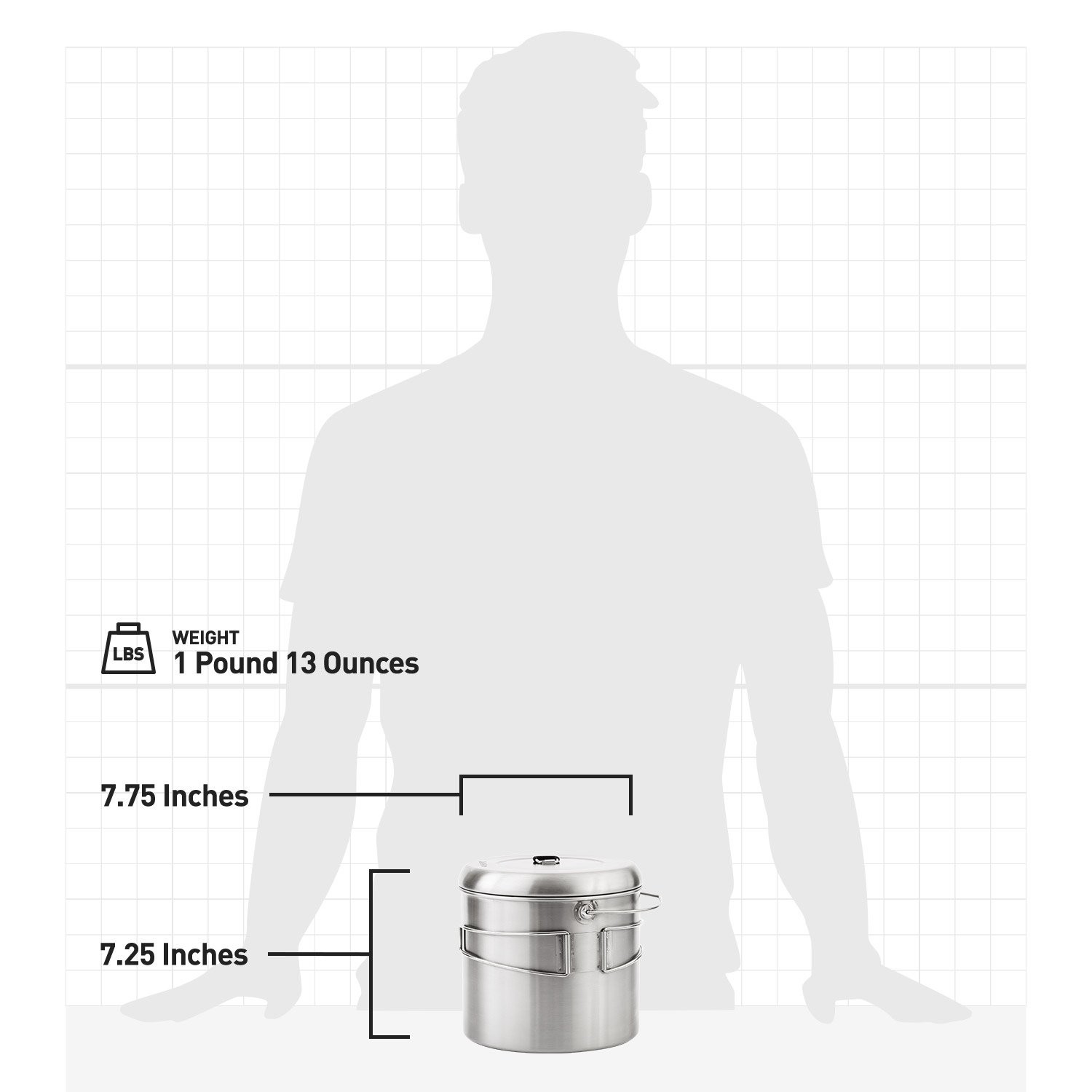 Solo Stove Pot 4000 - Premium Stainless Steel Camping Cookware for Outdoor Adventures | Backpacking, Bushcraft & Survival Cooking Gear | Perfect for Campfires, Hiking & Emergency Preparedness