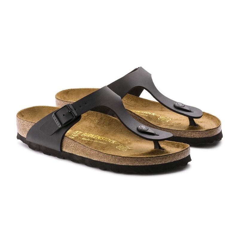 Women's Gizeh Birko-Flor Black Sandals - Comfortable & Stylish Summer Shoes for Walking, Travel, and Casual Outfits
