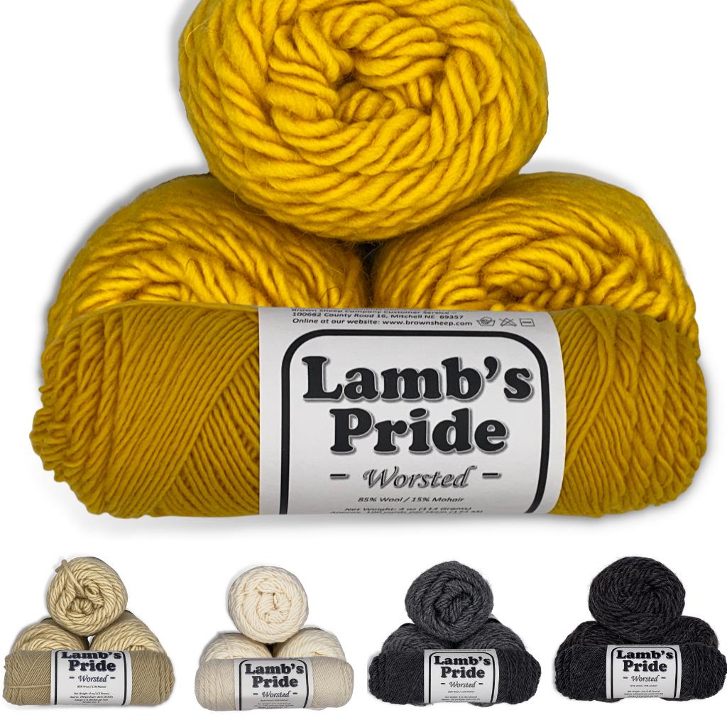 Premium Lamb's Pride Worsted Weight Yarn - 190 Yards, 85% Wool 15% Mohair Blend - Perfect for Knitting Sweaters, Scarves & Winter Accessories