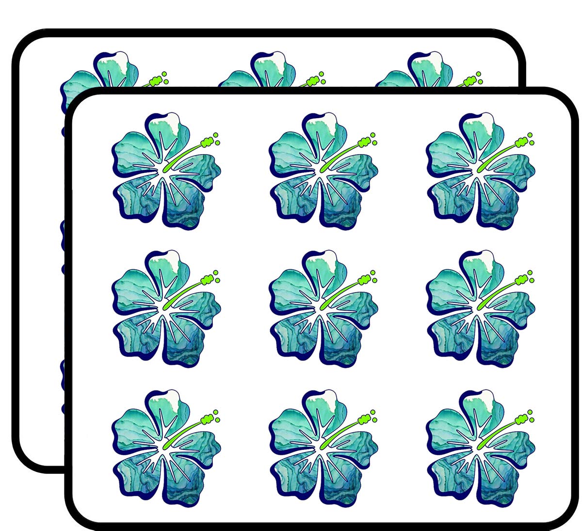 Hibiscus Flower Vinyl Stickers - 18 Pack 2 Inch Waterproof Decals for Laptop, Phone, Car, Water Bottle | Tropical Floral Stickers for DIY Crafts, Scrapbooking, and Personalizing Devices