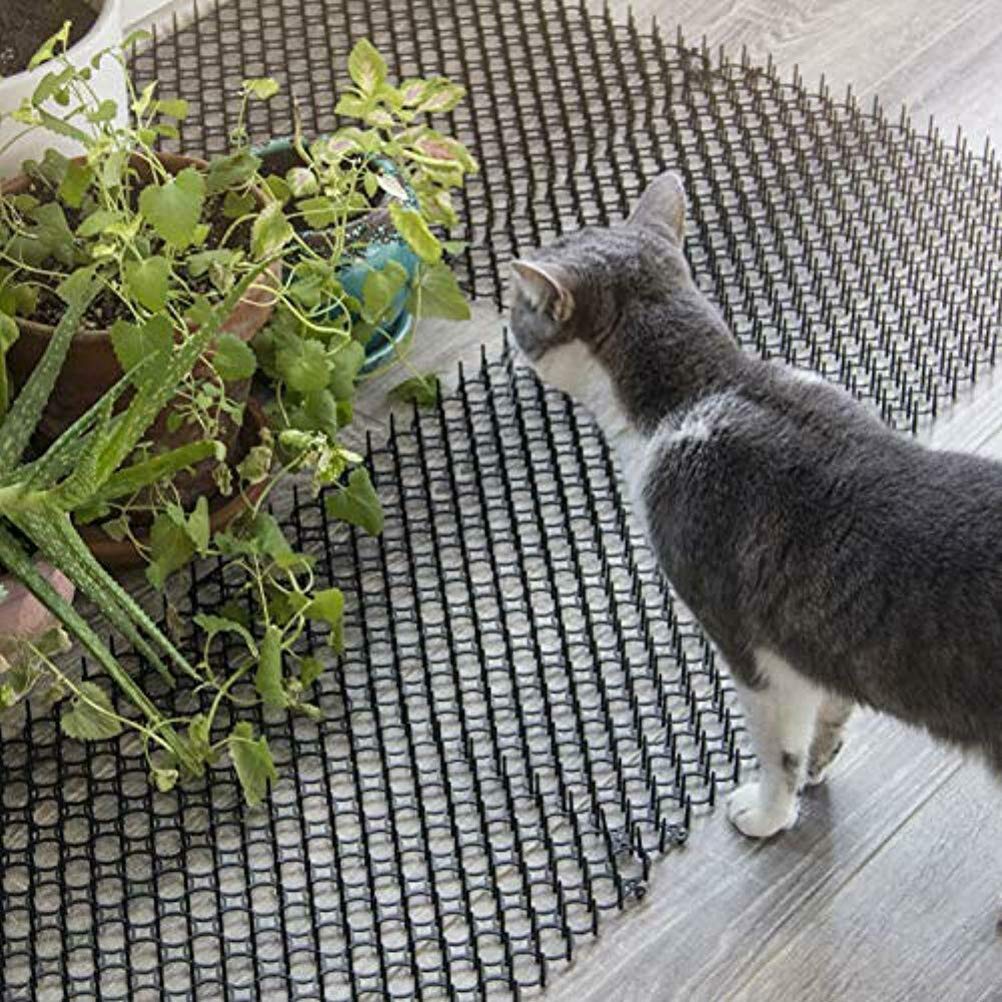 13x49CM Scat Mat for Cats - Anti-Cat Deterrent Mat with Spikes, Pet Training Pad to Keep Cats Off Furniture - Black (Ideal for Sofas, Beds, Counters & Gardens)