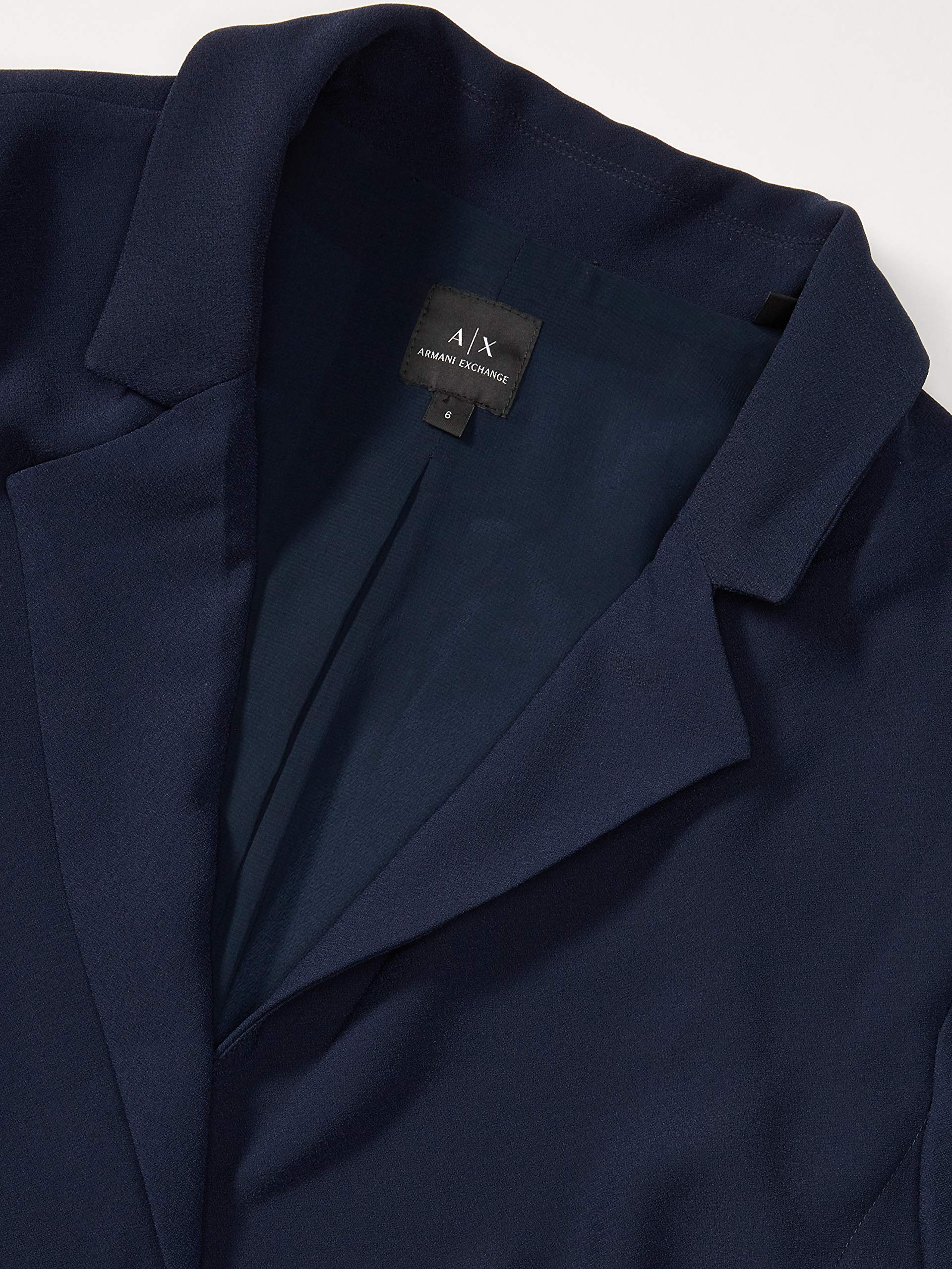 Armani Exchange Women's Blazer - Single Button Fluid Crepe Jacket for Office, Business & Formal Events | Slim Fit Stretch Blazer for Women's Professional Wear