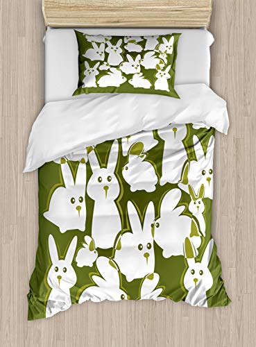 Olive Green and White