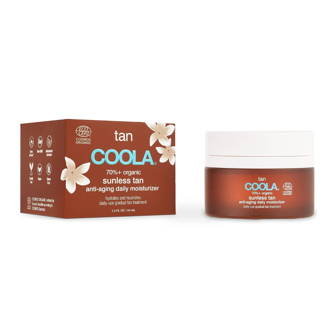 COOLA Organic Sunless Tanning Lotion with Anti-Aging & Daily Moisturizing Benefits - Natural Glow for Face & Body - Perfect for Beach, Vacation & Healthy Sun-Kissed Look