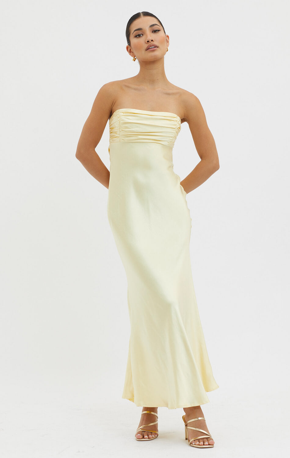 Matlyn Maxi Dress - Strapless Metallic Sun Dress with Tie Back for Women | Perfect for Beach Vacations, Summer Parties & Evening Events