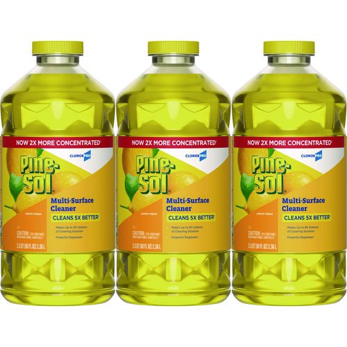 Pine Sol® All Purpose Cleaner - Lemon Scent 80oz (3 Pack) | Multi-Surface Household Cleaner for Floors, Countertops & Bathrooms | Fresh Citrus Fragrance