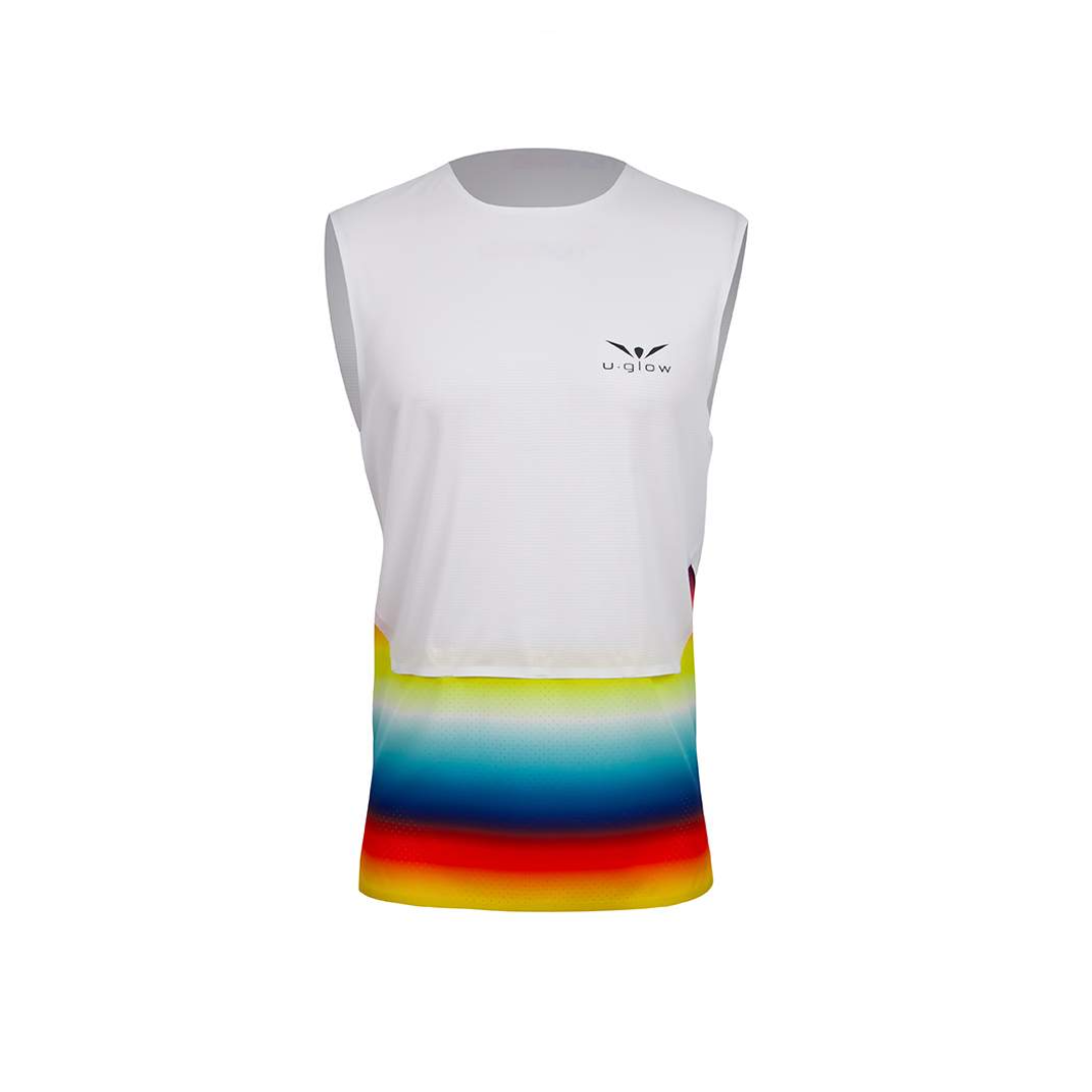 Uglow Men's Vapor Wide Top Tank - Breathable Workout Shirt for Gym, Running & Athletic Performance - Moisture Wicking Activewear for Men