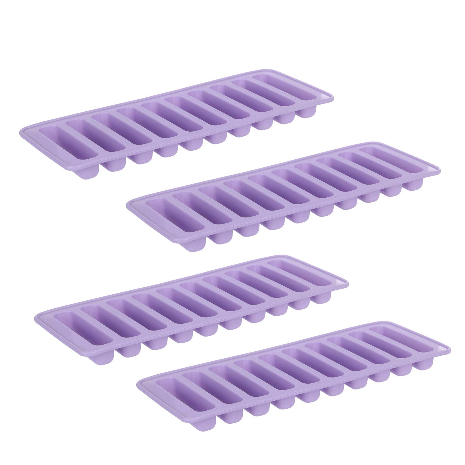6-Pack Narrow Silicone Ice Stick Trays - Easy Push & Release, BPA-Free, Reusable - Perfect for Cocktails, Smoothies & DIY Ice Treats