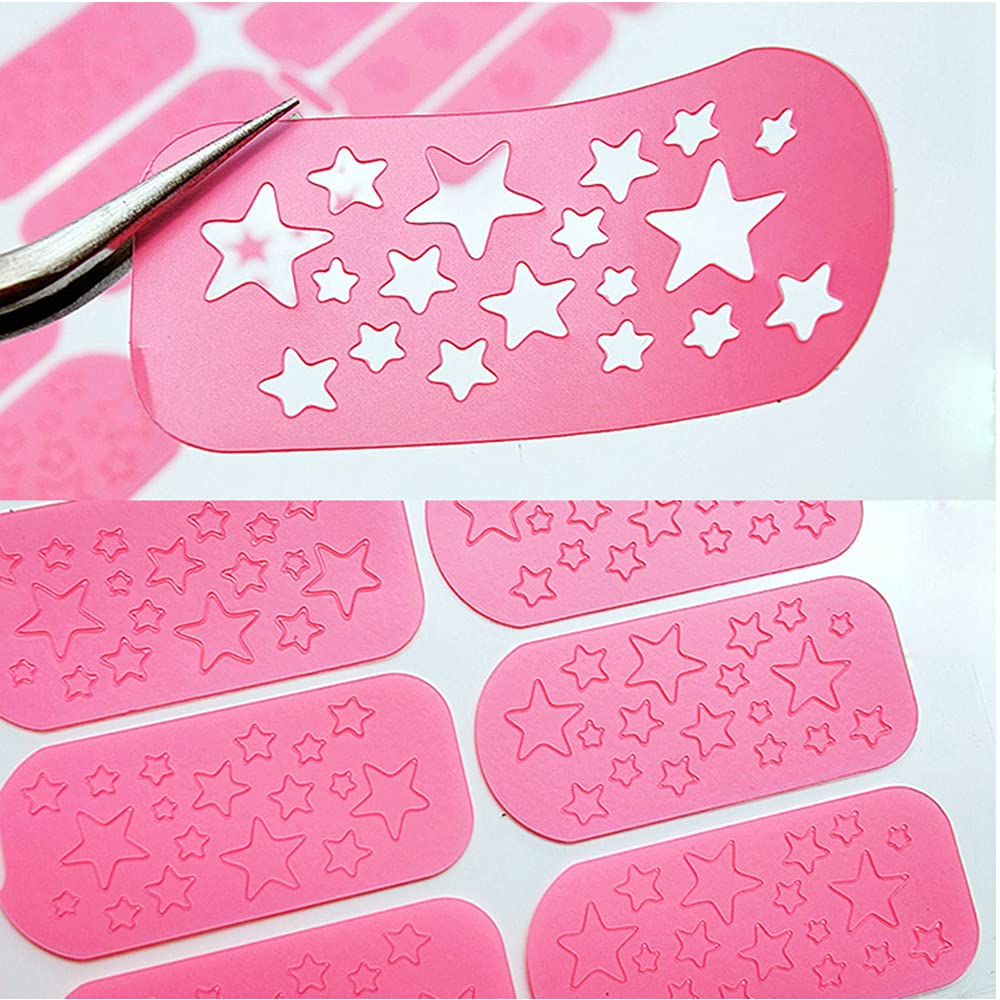 Reusable Nail Art Stencils - 24 Sheets French Tip Vinyl Decals for DIY Manicure | Hollow Design for Creative Nail Decoration | Perfect for Home Salon, Party Nails & Gift Ideas