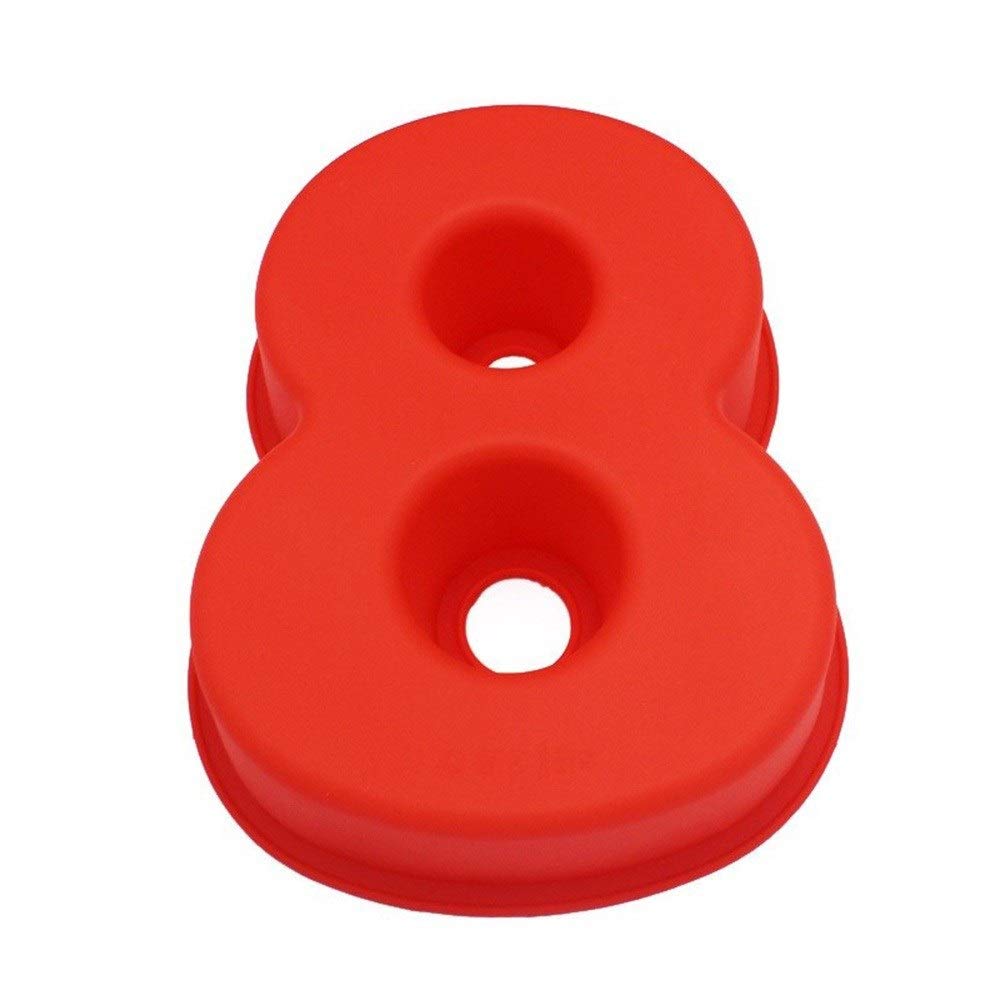 10 Inch Silicone Number Cake Mold 0-9 - Reusable Digital Cake Pan for Wedding, Birthday & Anniversary Decorations - Perfect for DIY Cake Decorating and Special Occasion Desserts (Color: 8)