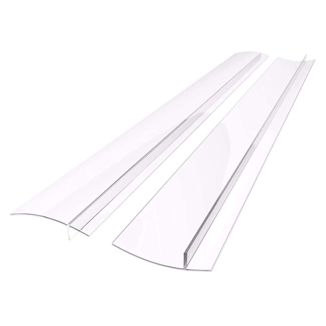 Heat Resistant Silicone Gap Seal Cover for Stove Counter - Transparent Oven Spill Guard, 2pcs - Easy Clean Kitchen Gap Filler for Stove Tops, Countertops & Backsplashes (Perfect for Cooking, Baking & Kitchen Safety)