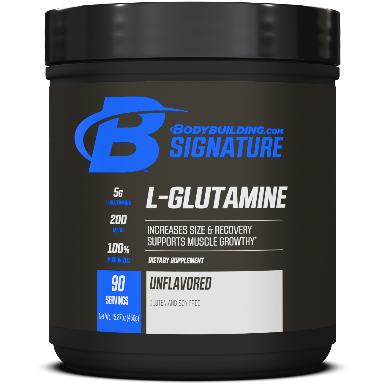 3 Pack Bodybuilding.com Signature L-Glutamine Powder - 270 Total Servings for Muscle Recovery & Performance - Pre & Post Workout Supplement for Athletes & Fitness Enthusiasts