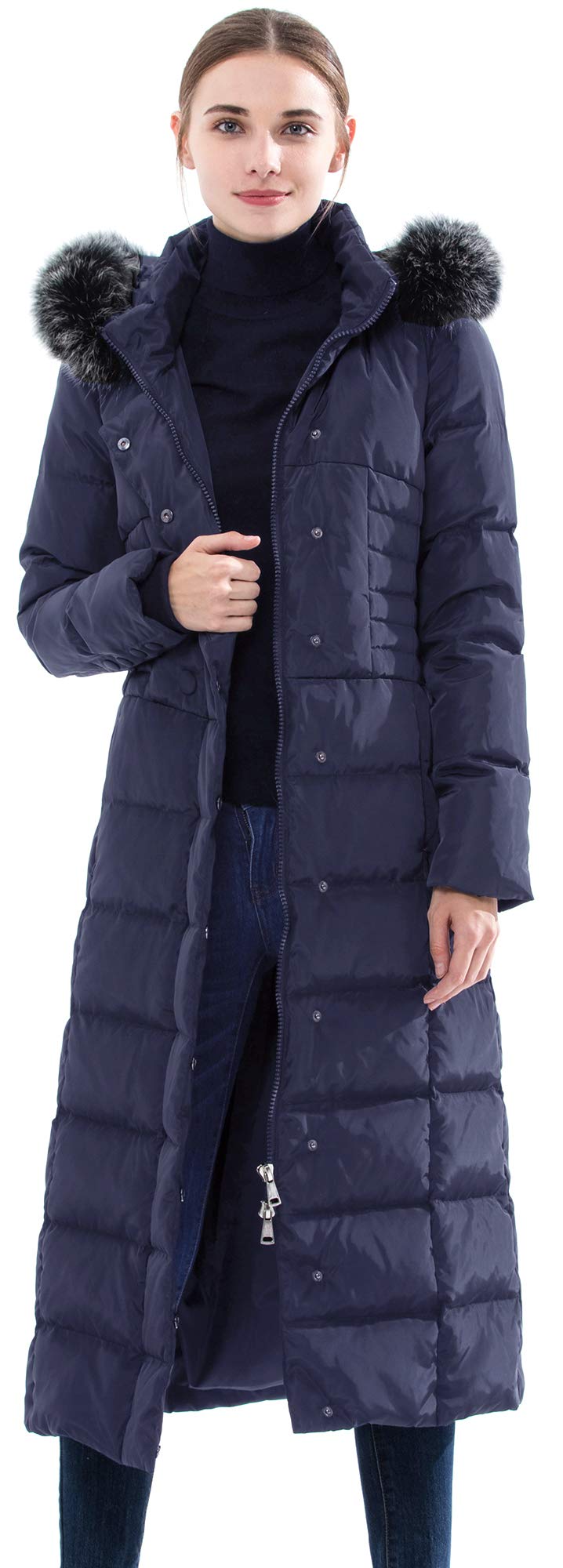 Obosoyo Women's Winter Hooded Long Down Jacket - Thickened Maxi Puffer Coat for Extreme Cold Weather | Perfect for Snowboarding, Skiing & Outdoor Activities
