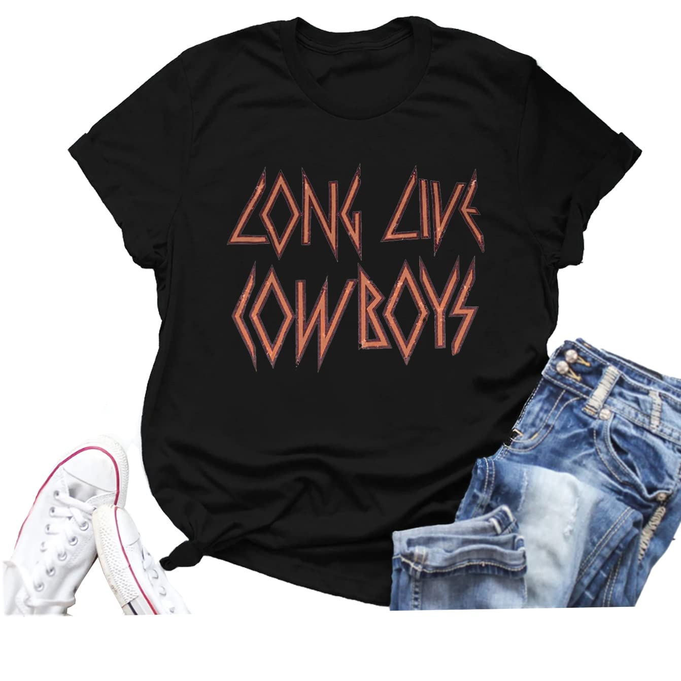 Western Vintage Graphic Tee for Women - Funny Cowboy Shirt for Country Music Fans