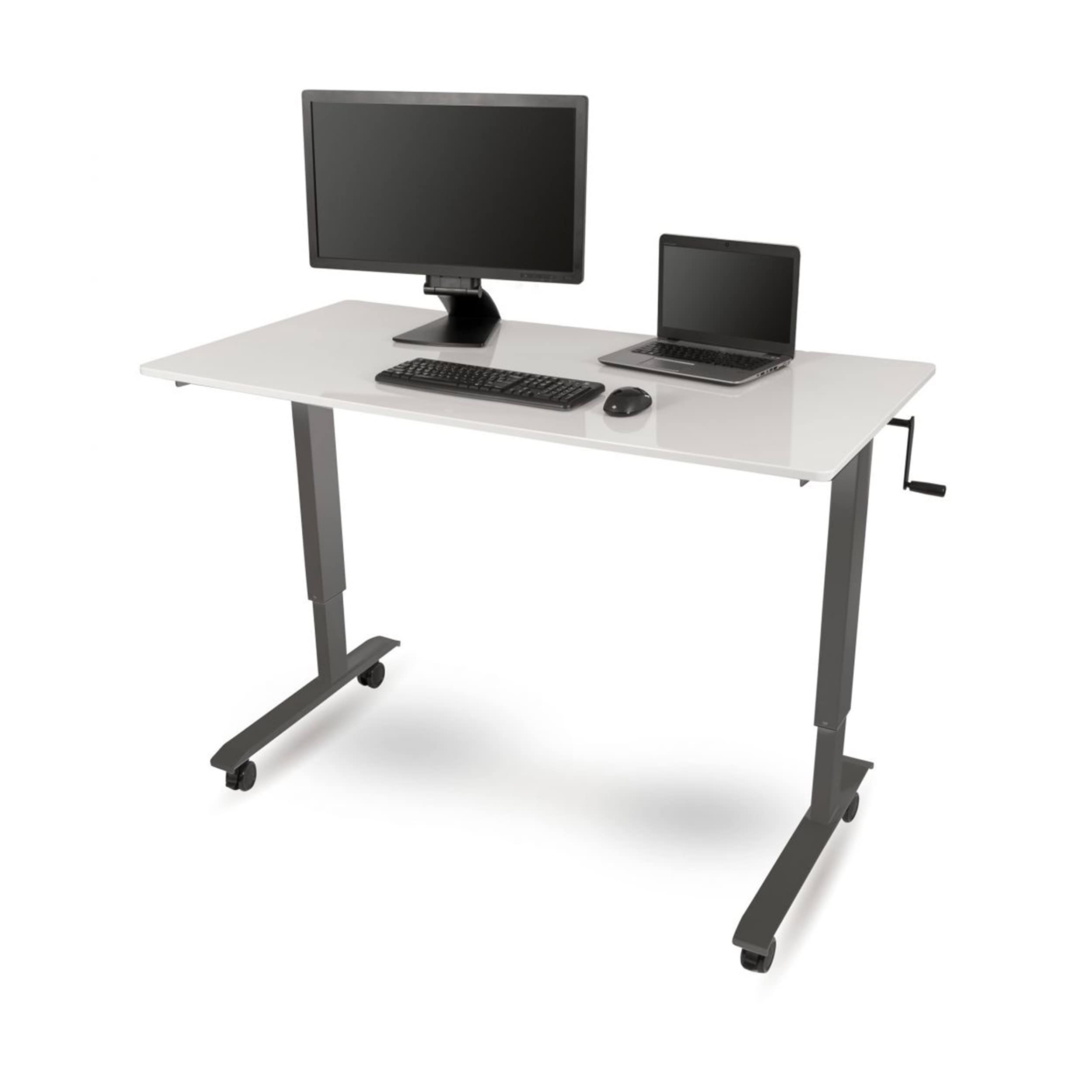 Adjustable Height Standing Desk with Crank - 60