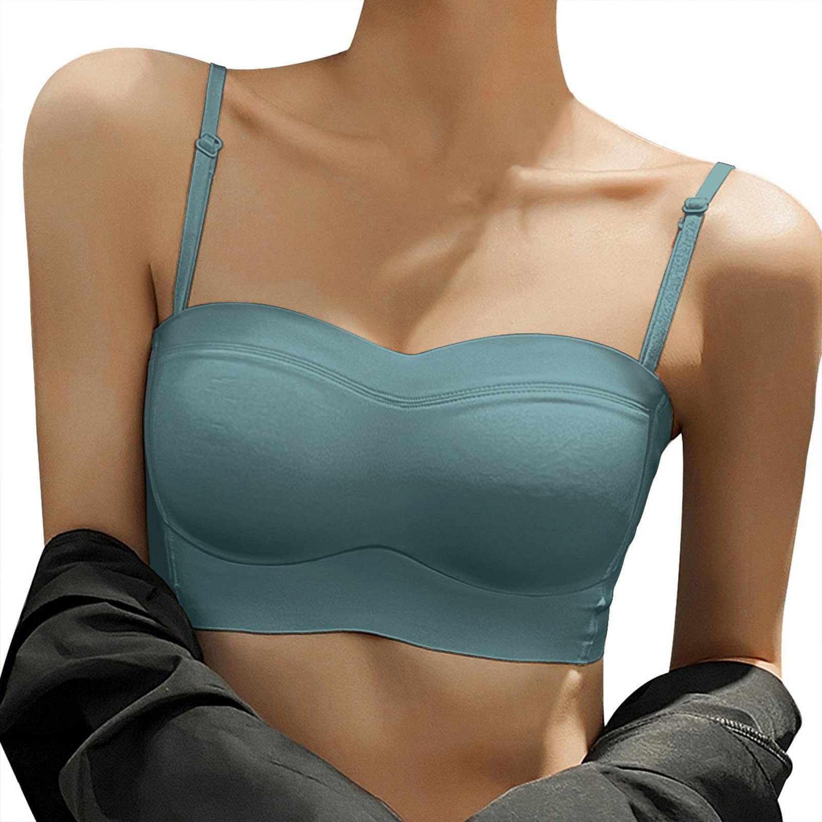 Narumard Women's Low Back Bra - Wire Free Backless Bra with Convertible Spaghetti Straps, Seamless Comfort for Sleeping & Sports - 3 Pack (Perfect for Yoga, Gym & Everyday Wear)