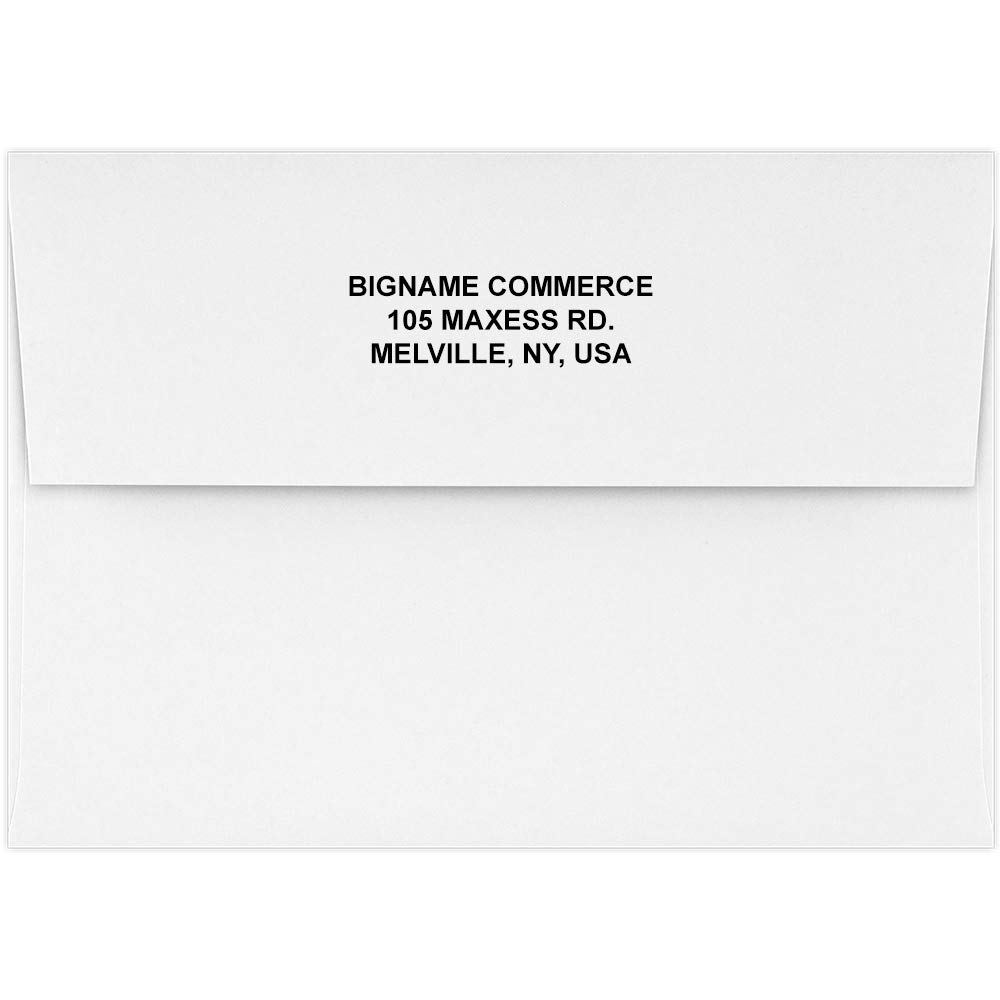 Custom Printed LUXPaper A1 Invitation Envelopes - 24 lb Bright White, Return Address Printed on Back Flap - 250 Pack (3 5/8