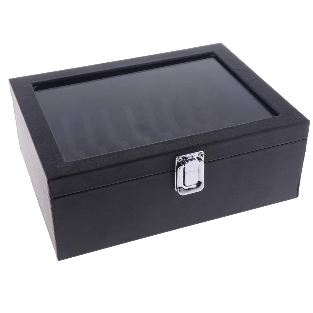Prettyia Black Jewelry Box Organizer - 20 Slot Bracelet Bangle Storage Case with Lock | Perfect for Jewelry Display, Travel & Gift Packaging