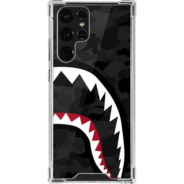 Premium Clear Phone Case for Samsung Galaxy S22 Ultra - Shark Teeth Grey Street Camo Design | Slim Protective Cover with Scratch Resistance | Perfect for Outdoor Adventures & Daily Use