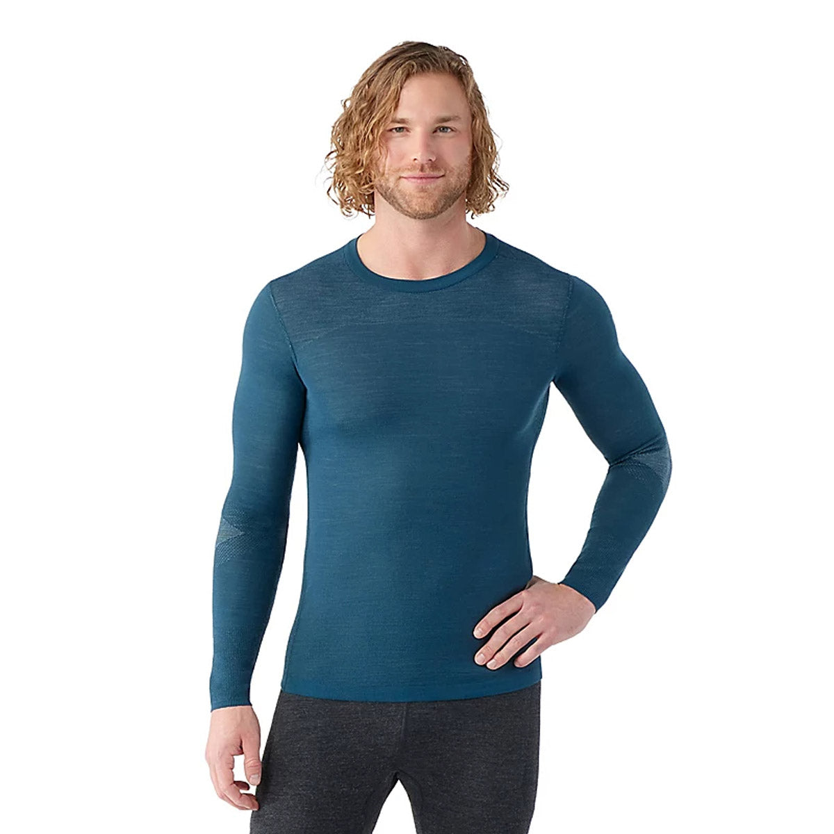 Men's Intraknit Thermal Merino Wool Base Layer Top - Warm Winter Crew Neck Shirt for Hiking, Skiing & Outdoor Activities