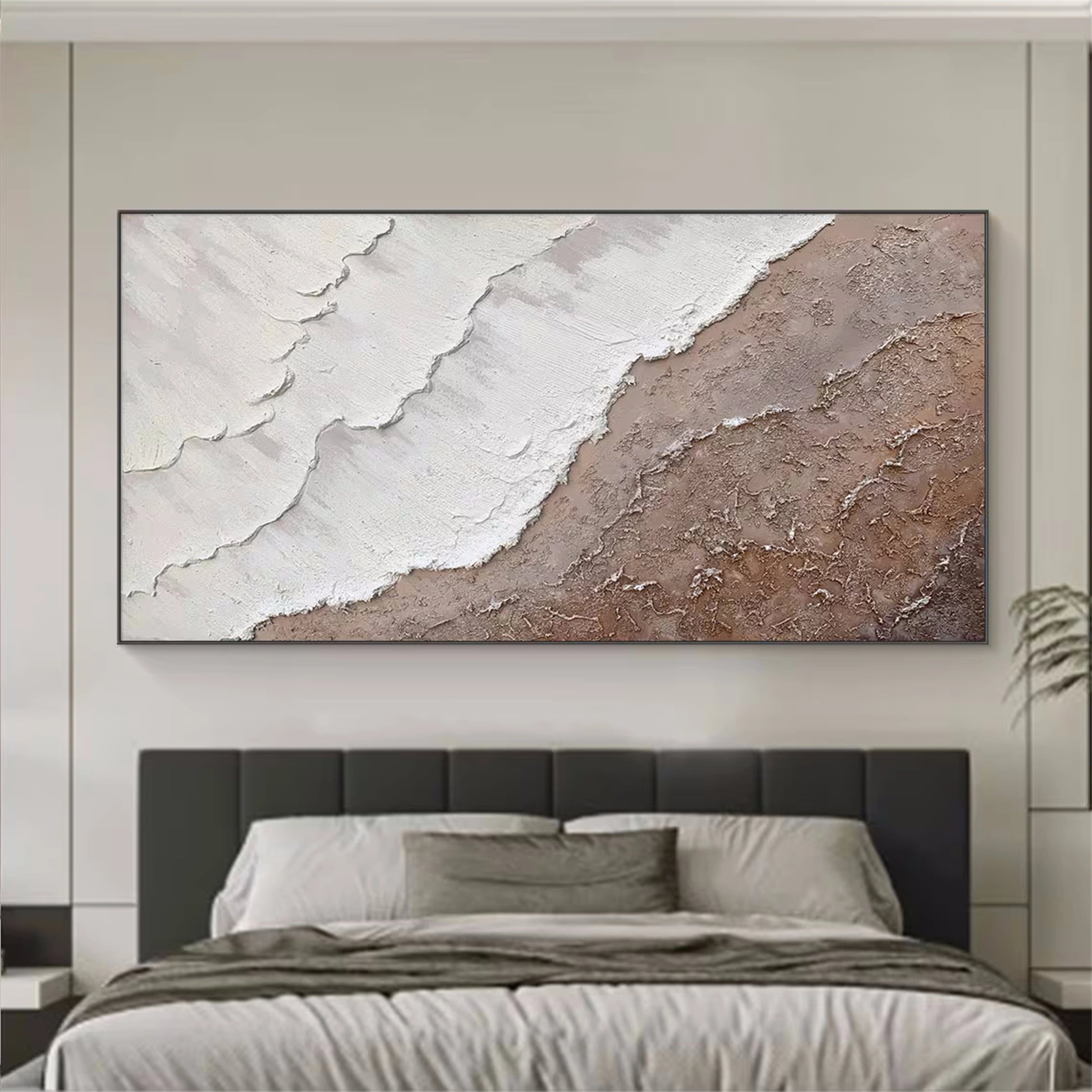 Ocean and Sky Painting #OS 104 - Handmade Canvas Wall Art for Home Decor, Office & Living Room - Serene Seascape Landscape Artwork