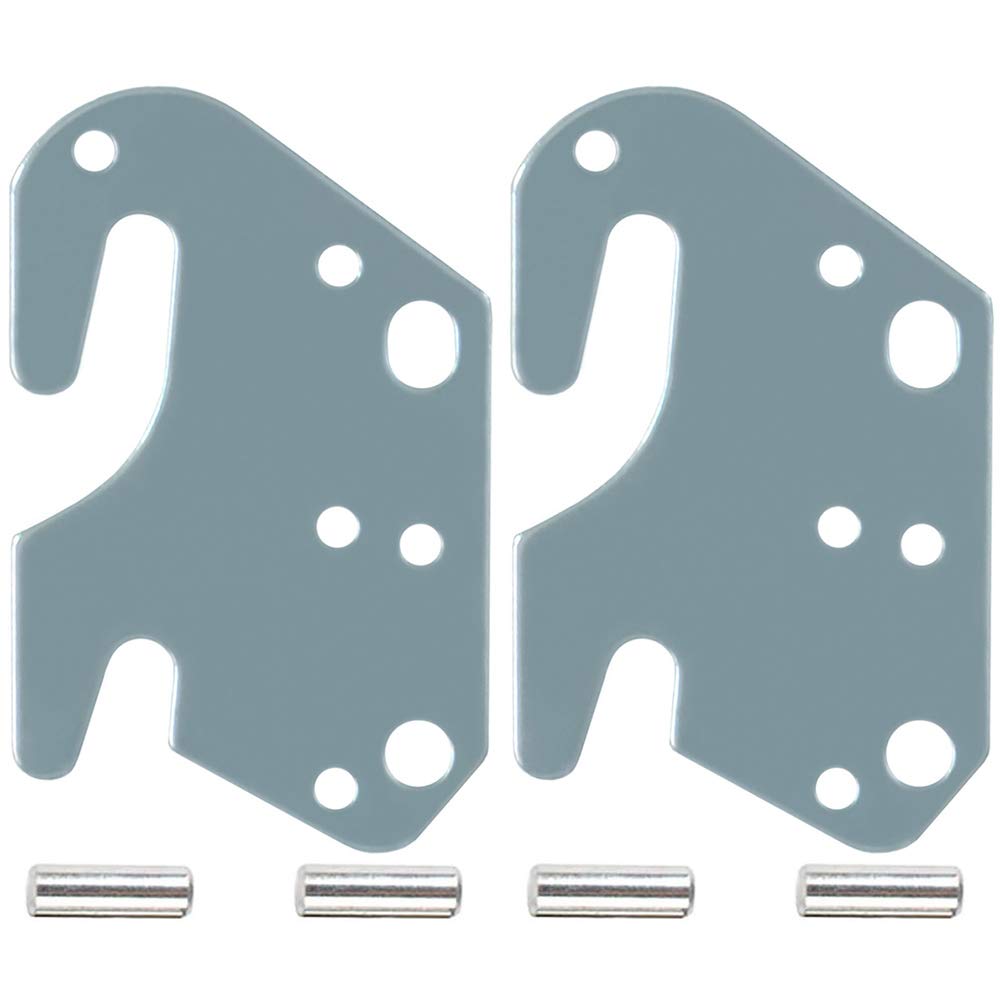 Universal Wood Bed Rail Hook Plates - Heavy Duty Bed Frame Brackets for Headboard & Footboard Replacement or New Bed Construction - Set of 2 - Perfect for DIY Bed Repair and Custom Bed Building Projects