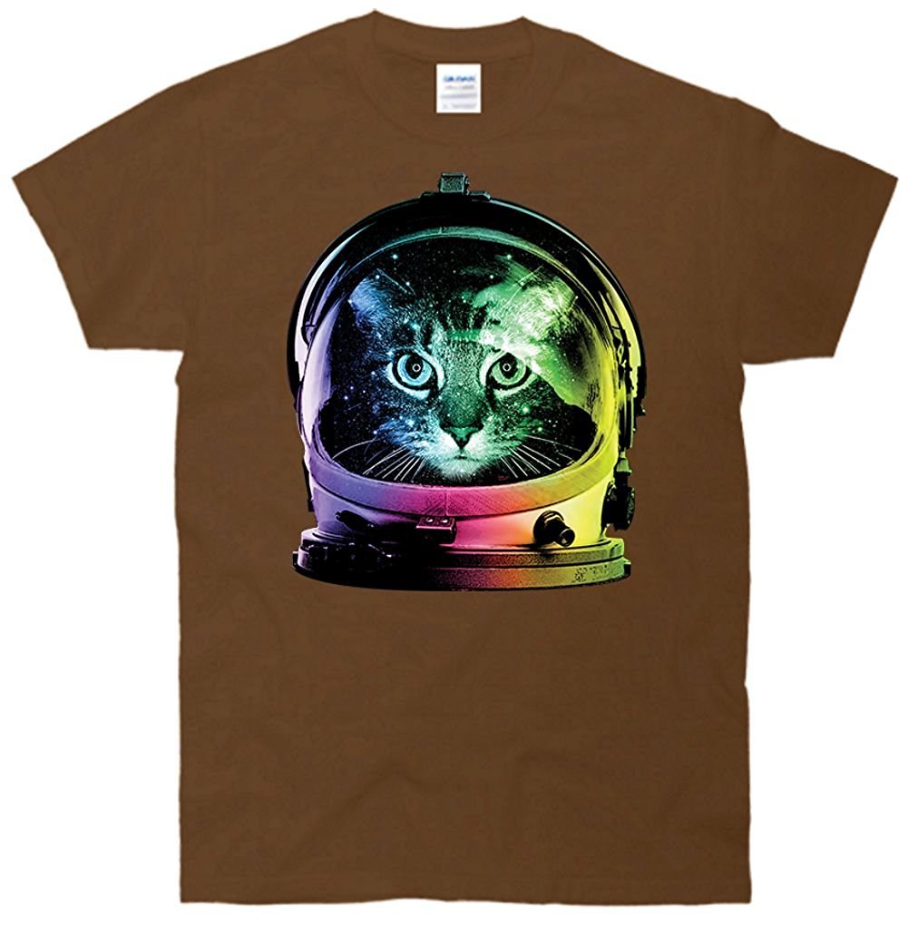 LesGo Astronaut Cat Space Helmet T-Shirt - Fun Graphic Tee for Cat Lovers, Space Enthusiasts & Unique Gift Ideas