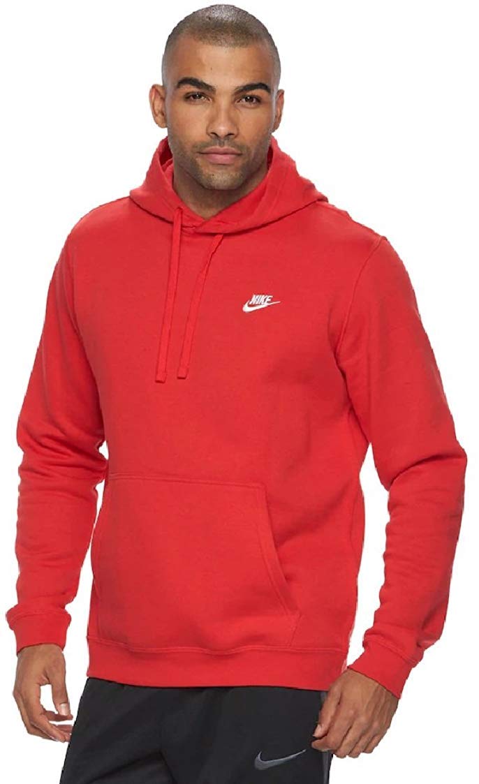 Nike Men's Hoodie - Lightweight Fleece Pullover Sweatshirt for Casual Wear, Gym & Outdoor Activities