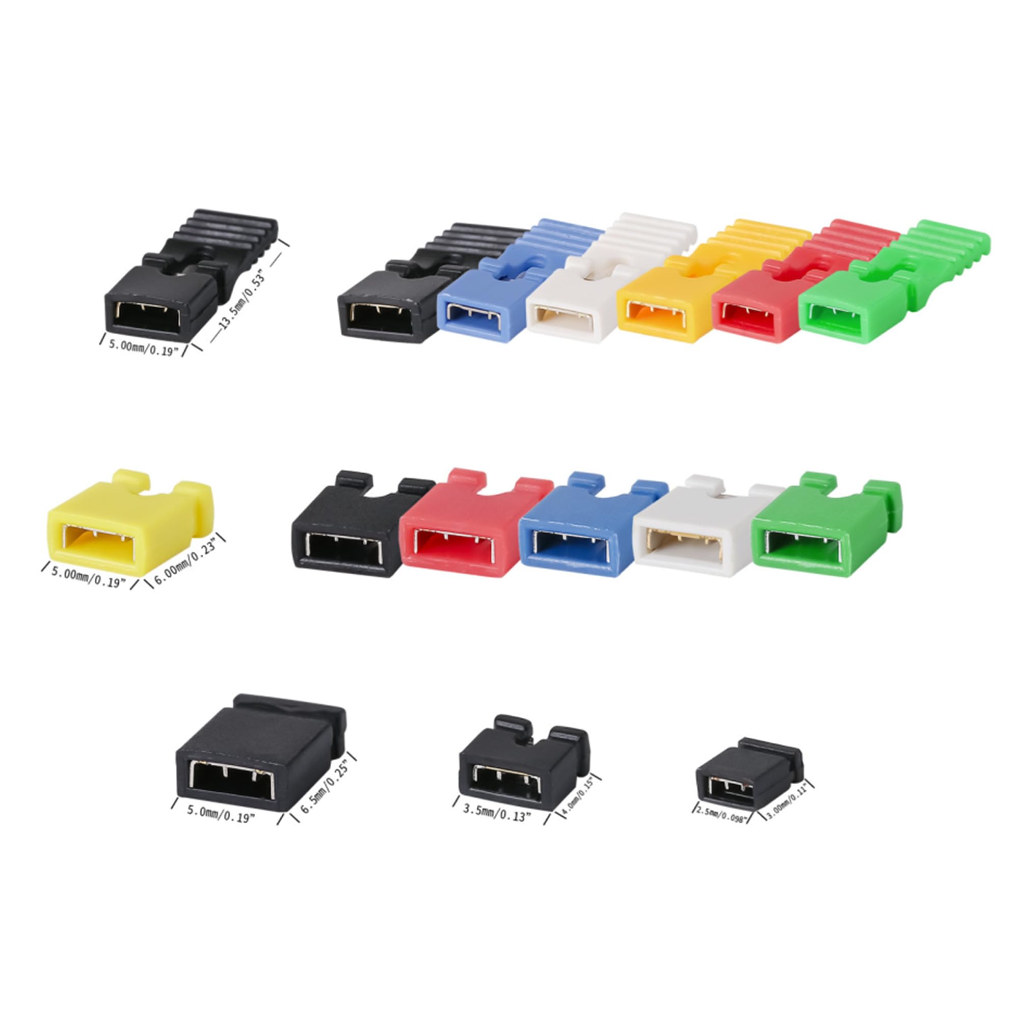 300pcs Mixed Jumper Caps Kit - 2.54mm/2.0mm/1.27mm Pin Headers for Arduino, Raspberry Pi, PCB & Circuit Boards - Durable Shunt Connectors for Short Circuit Protection - Perfect for DIY Electronics, Prototyping and Hardware Projects