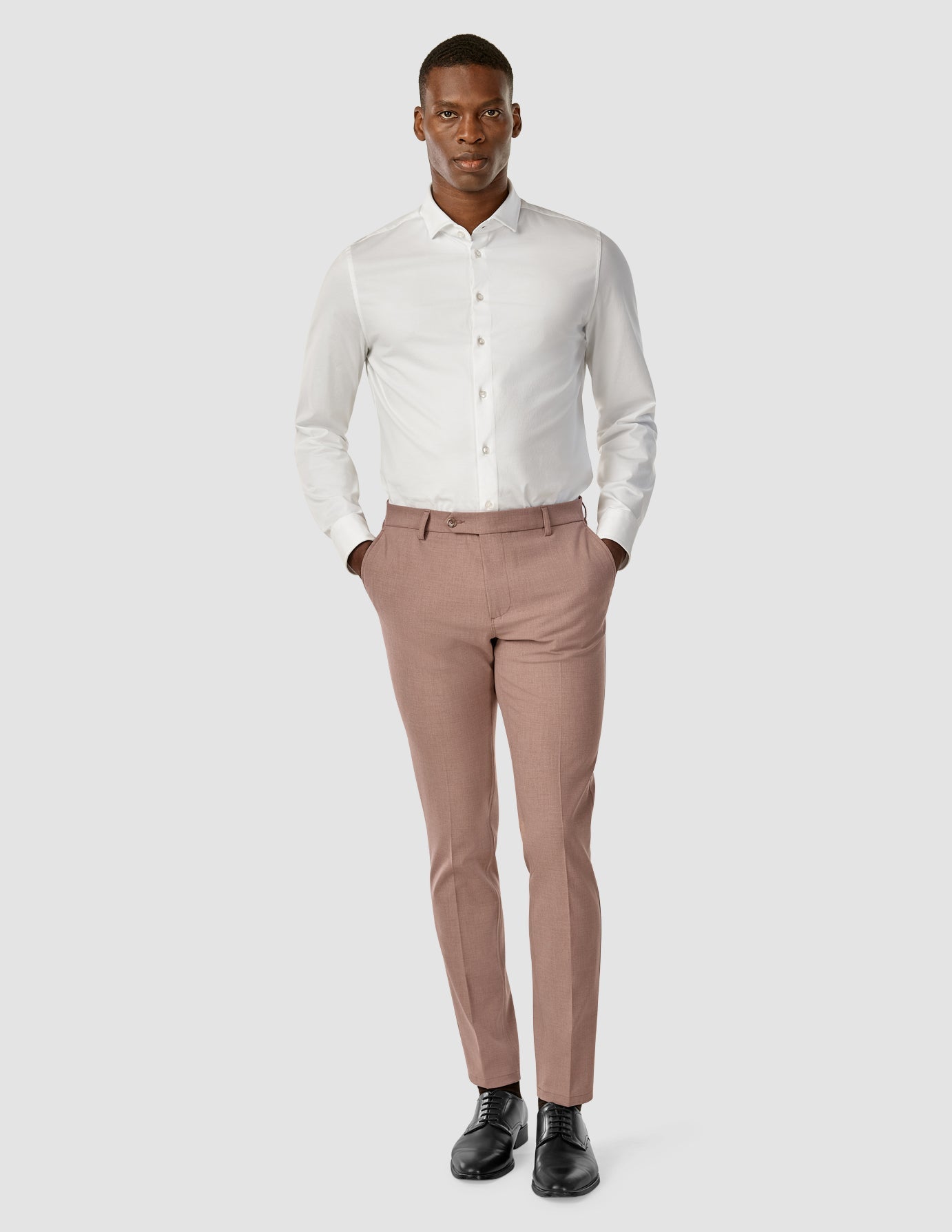 Slim Fit Essential Suit Pants for Men - Dusty Lilac Melange Color | Office Wear, Business Attire & Formal Occasions