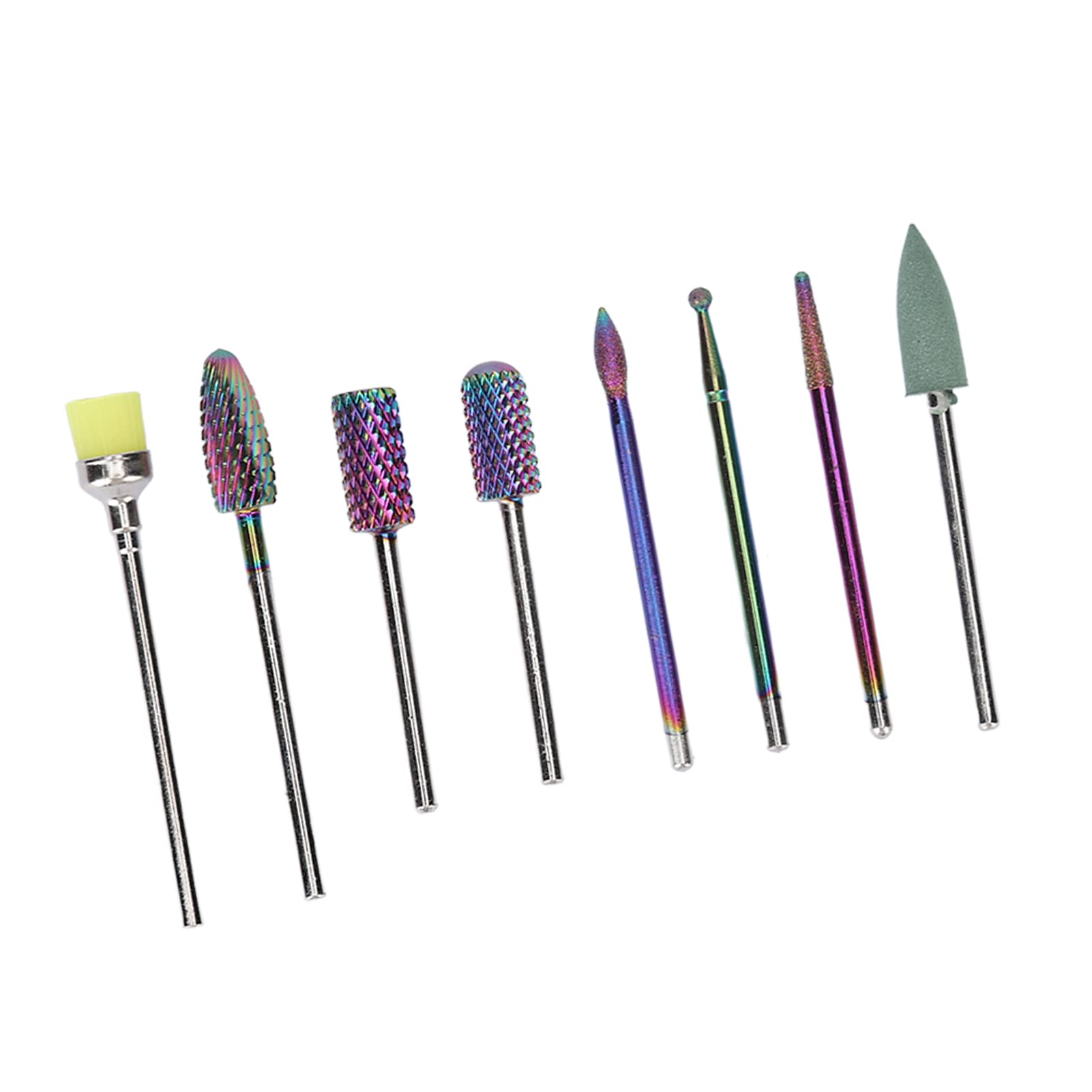 8pcs Tungsten Carbide Nail Drill Bits Set - Professional Manicure Tool for Acrylic & Gel Nails - Cuticle Remover & Nail Art Accessories - Perfect for Salon, Home Use & DIY Nail Care
