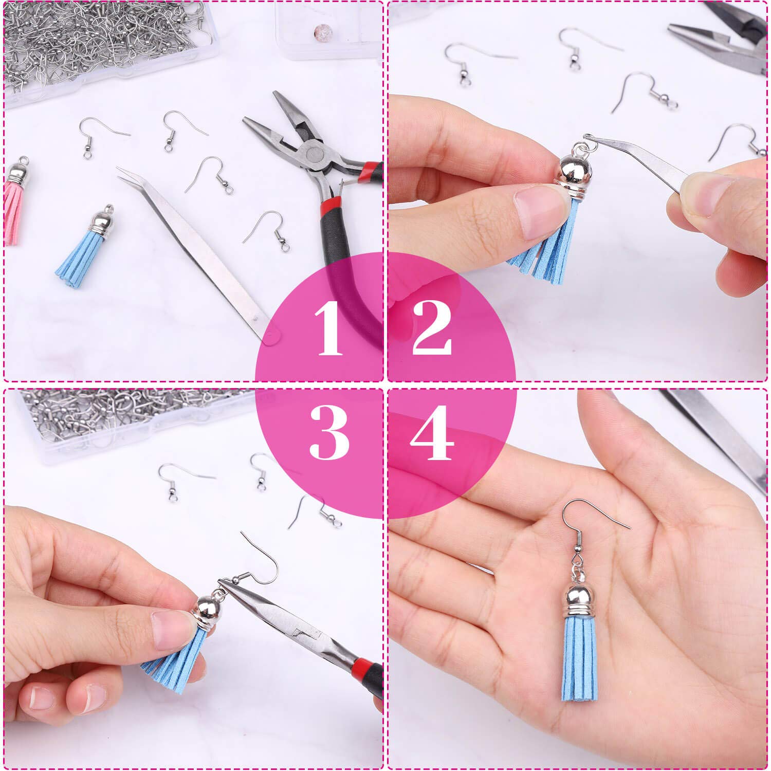 240pcs Hypoallergenic Stainless Steel Earring Hooks & Backs for Jewelry Making - Cridoz DIY Earring Supplies Kit for Women, Gift Making, Handcraft Projects & Fashion Accessories